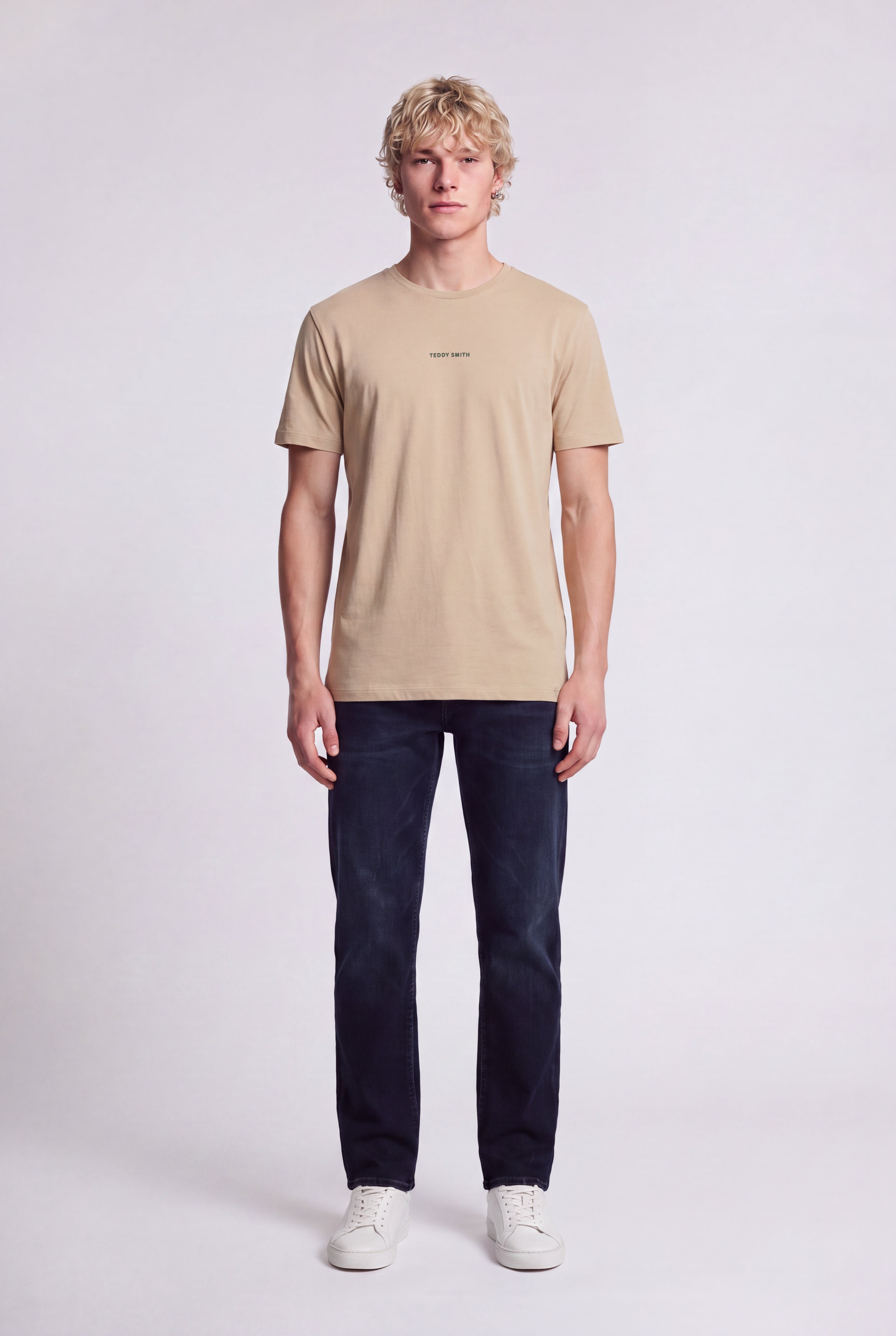 Teddy Smith T-Soy 2 MC t-shirt beige uni coton