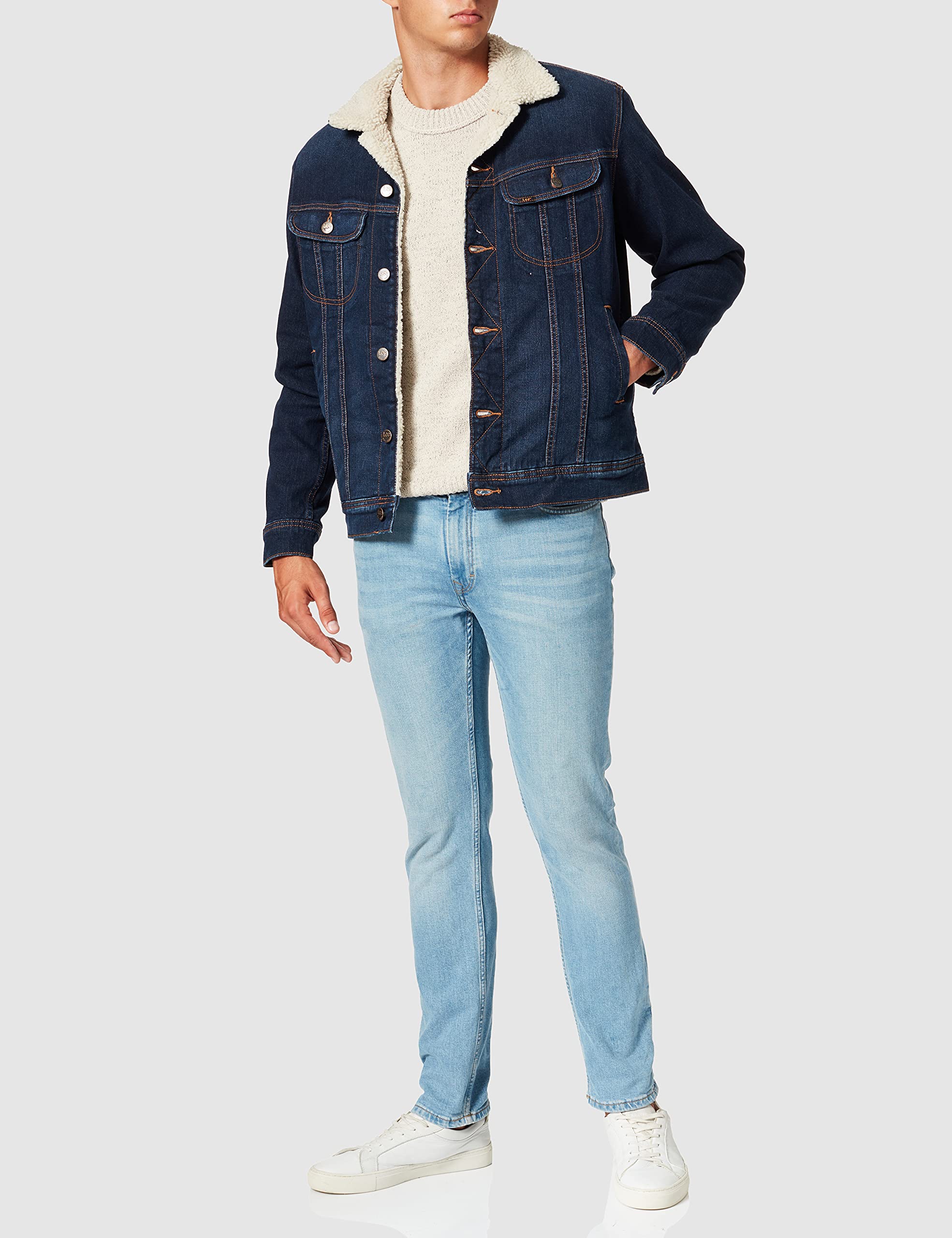 Lee Sherpa veste en jean Dark Sidney doublure sherpa