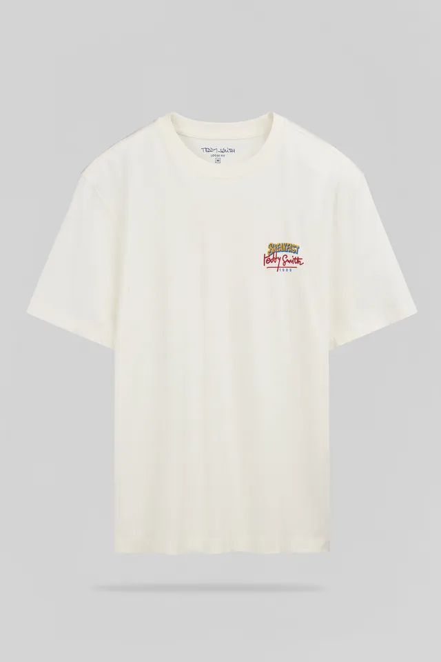 Teddy Smith T-Breakfast MC t-shirt blanc imprimé