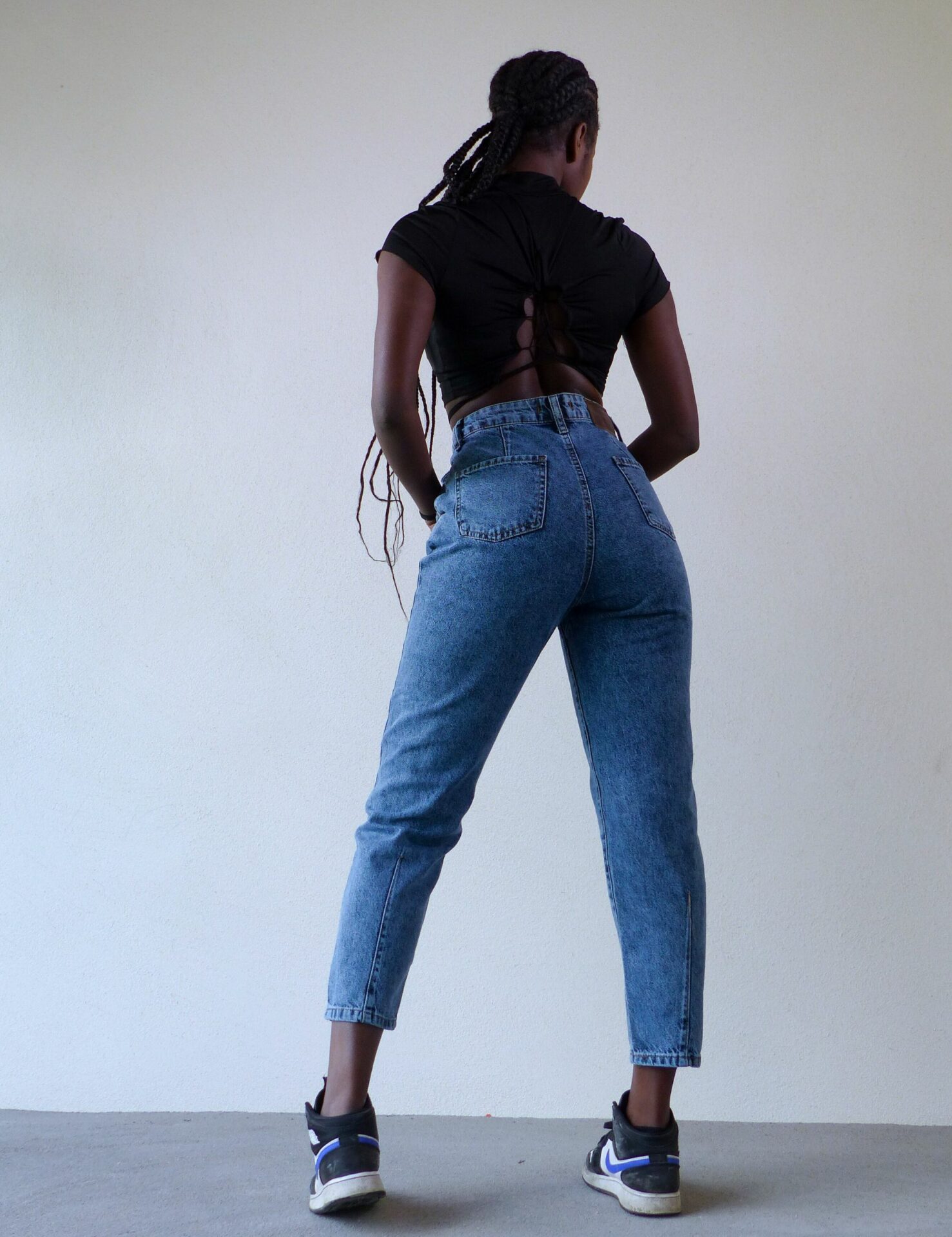 AA Spontané Modern Mom jean bleu marine taille haute