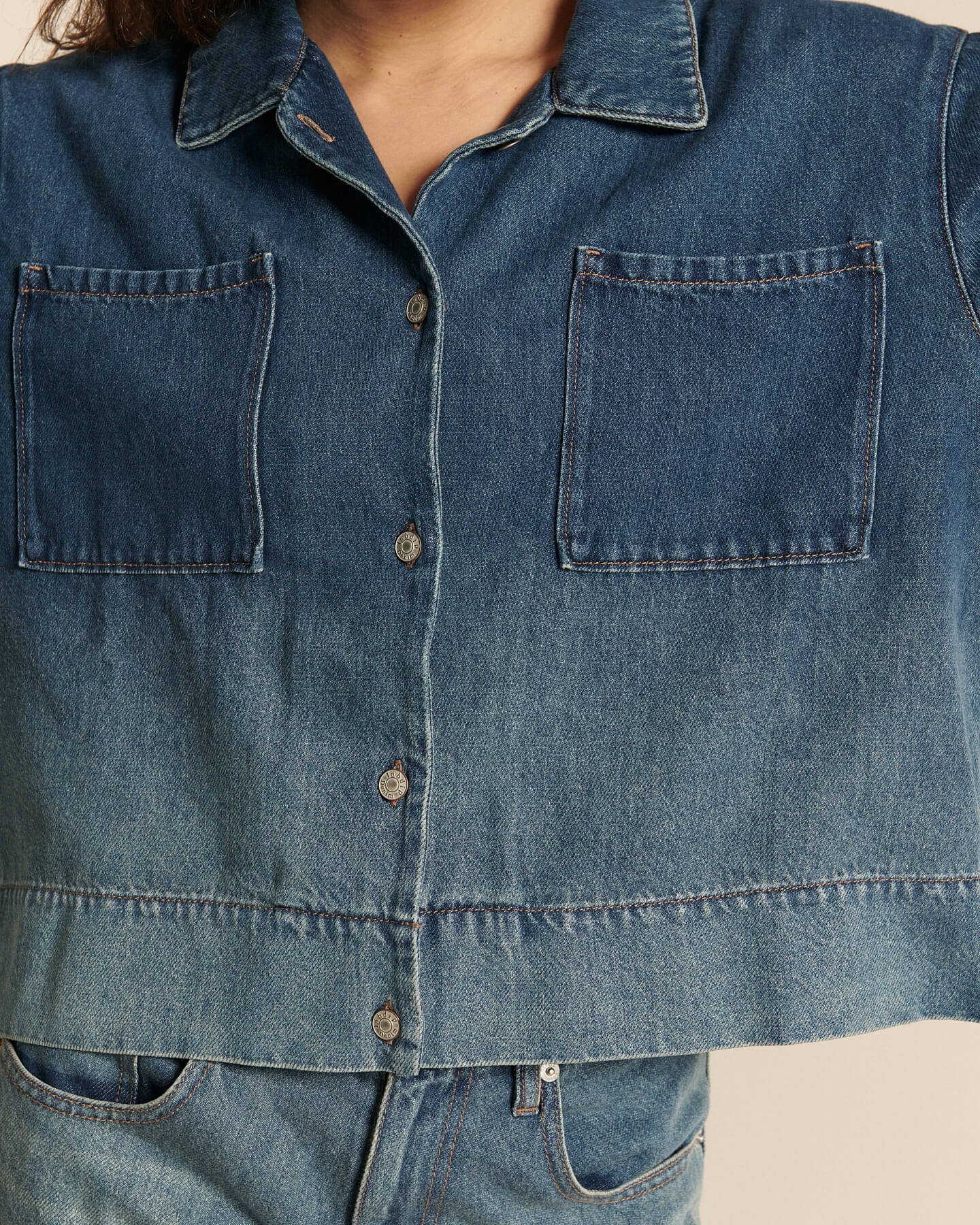 Labdip Dover Denim Tencel chemise courte halo sunfade