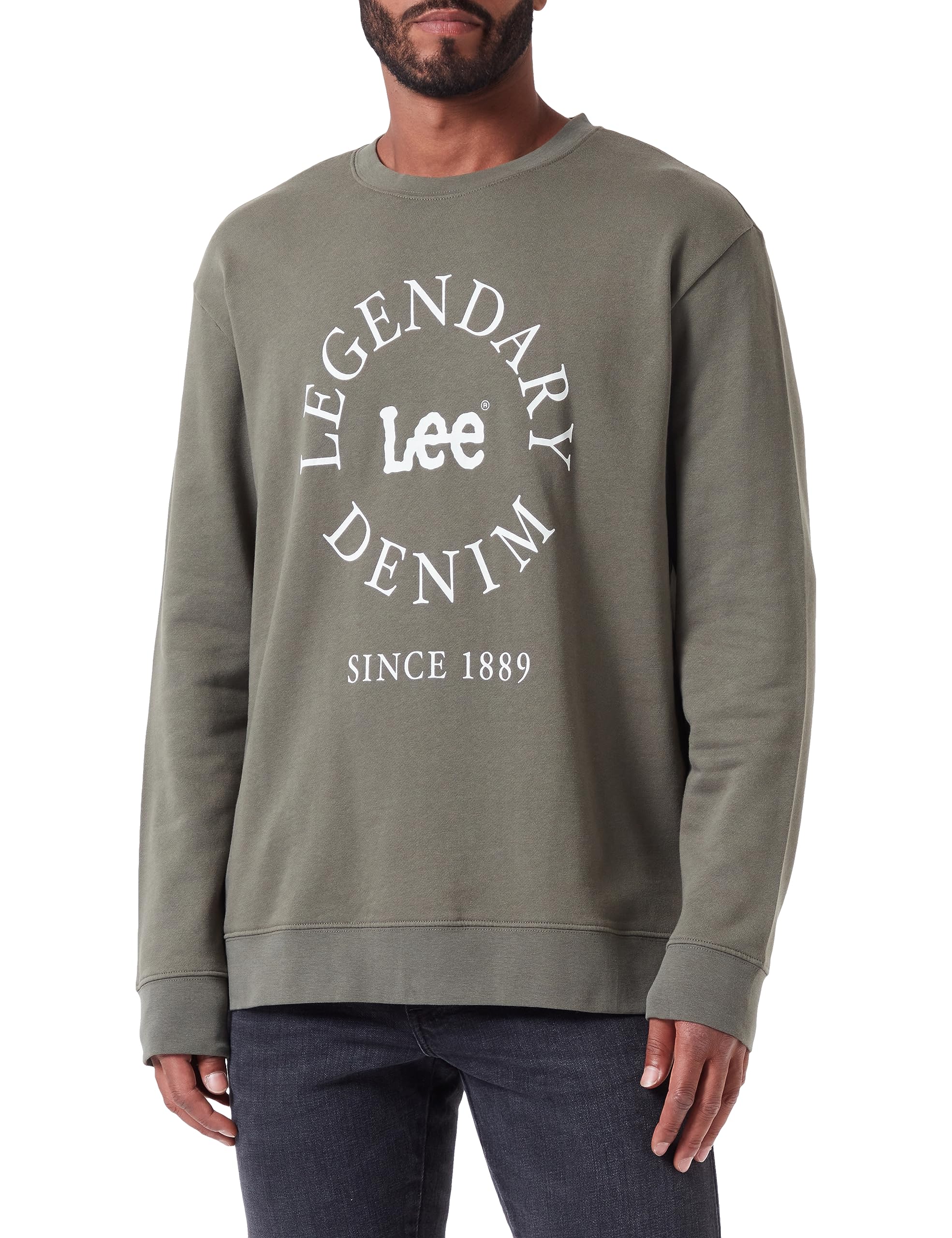 Lee Legendary sweat noir délavé molleton coton