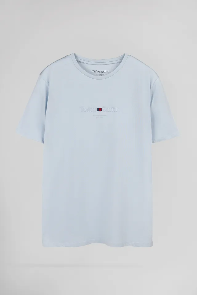 Teddy Smith T-Jim MC t-shirt bleu pastel 100% coton