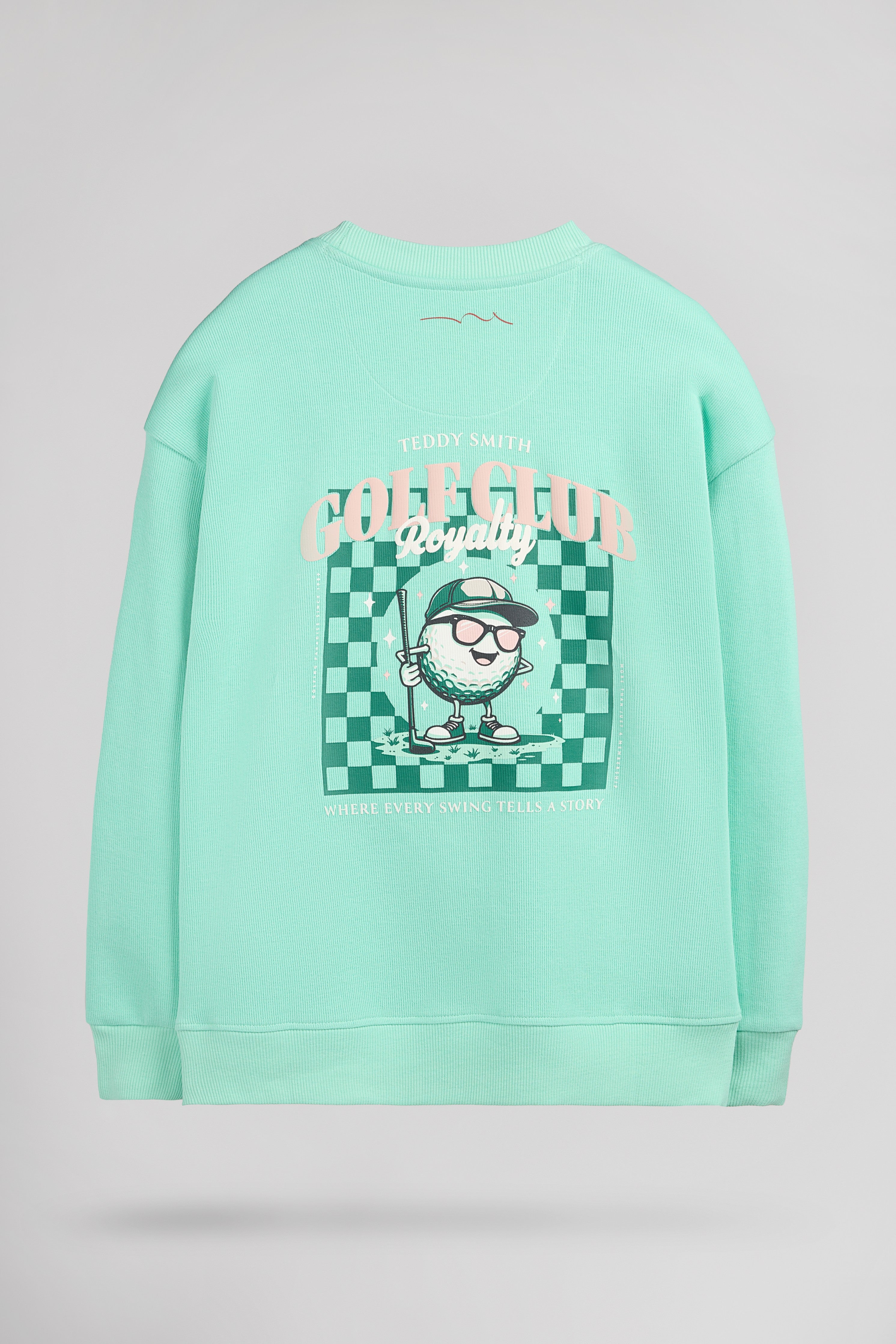 Teddy Smith S-Damien sweat vert menthe enfant texturé