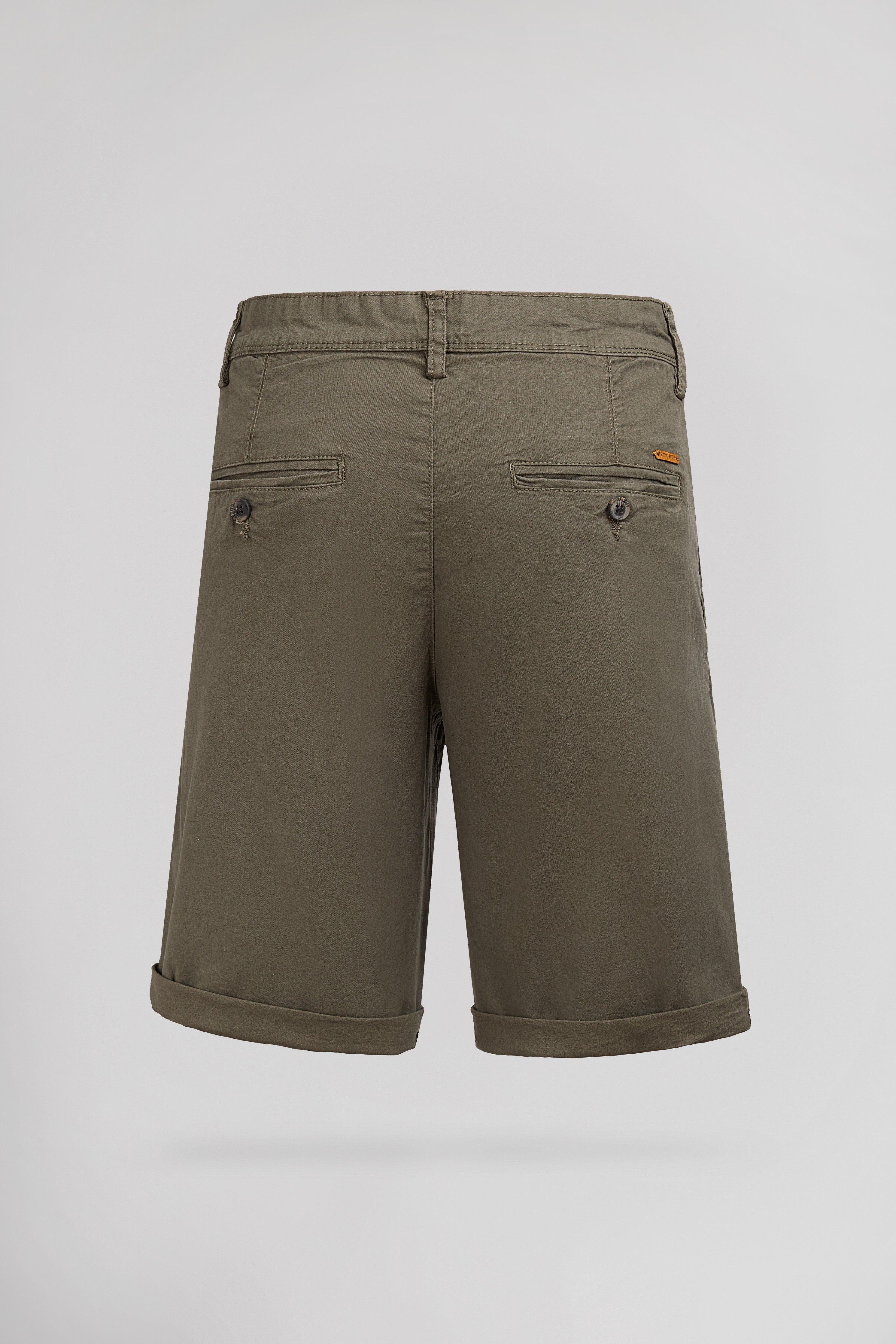 Teddy Smith Chino bermuda turbulence kaki coton stretch