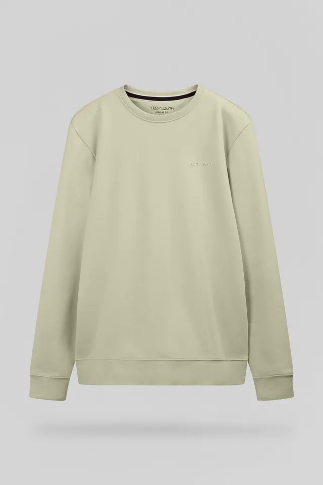 Teddy Smith S-Nark RC sweat col rond vert sauge
