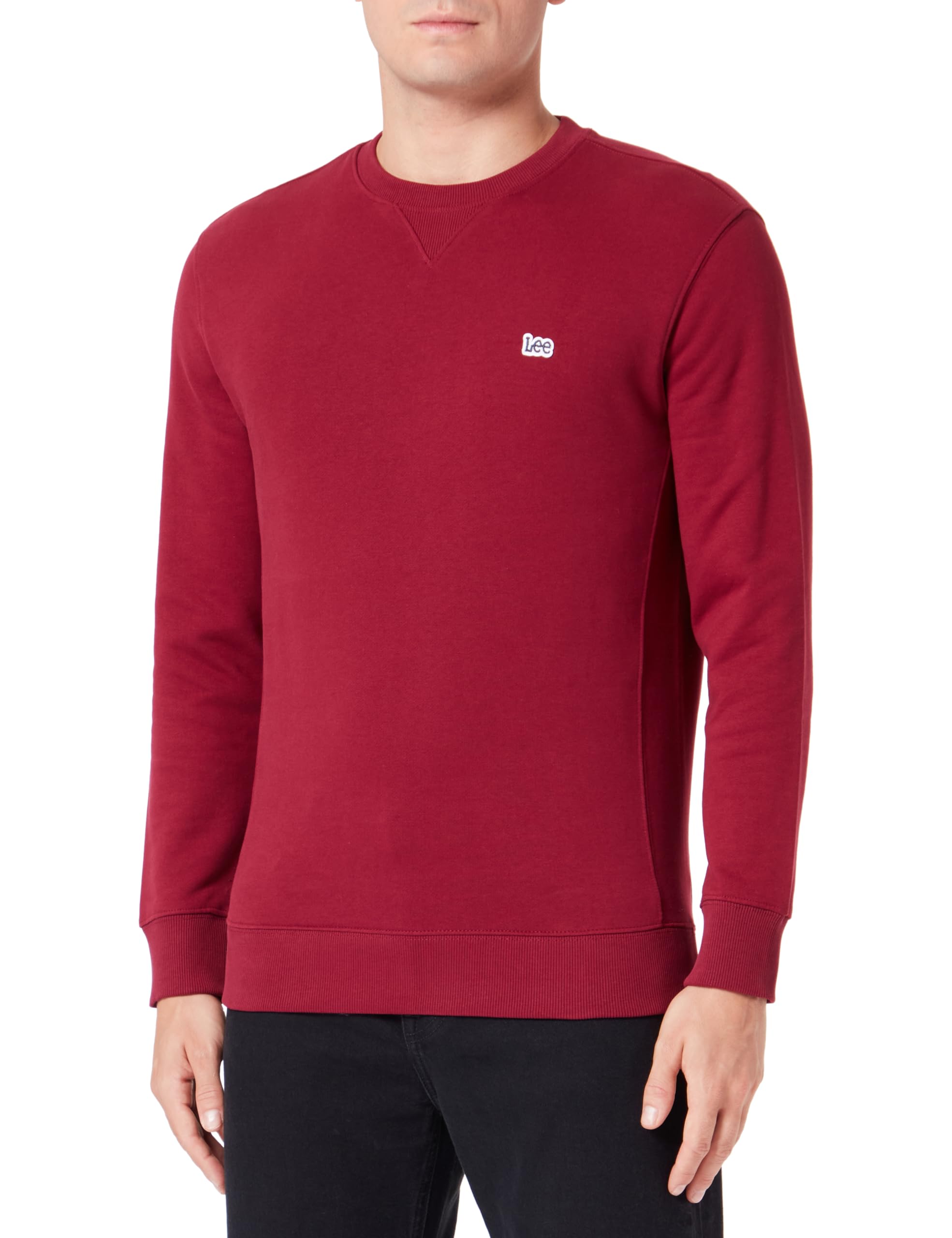 Lee Patch Crew SWS sweat homme noir coupe regular