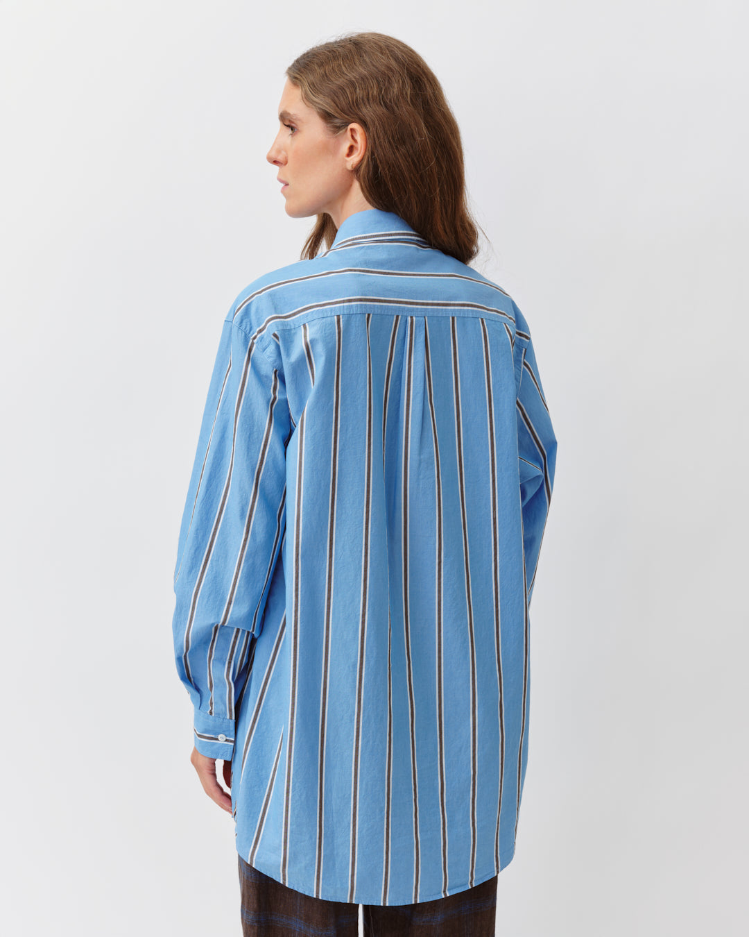 DIEGA CAMELA chemise droite bleu chocolat