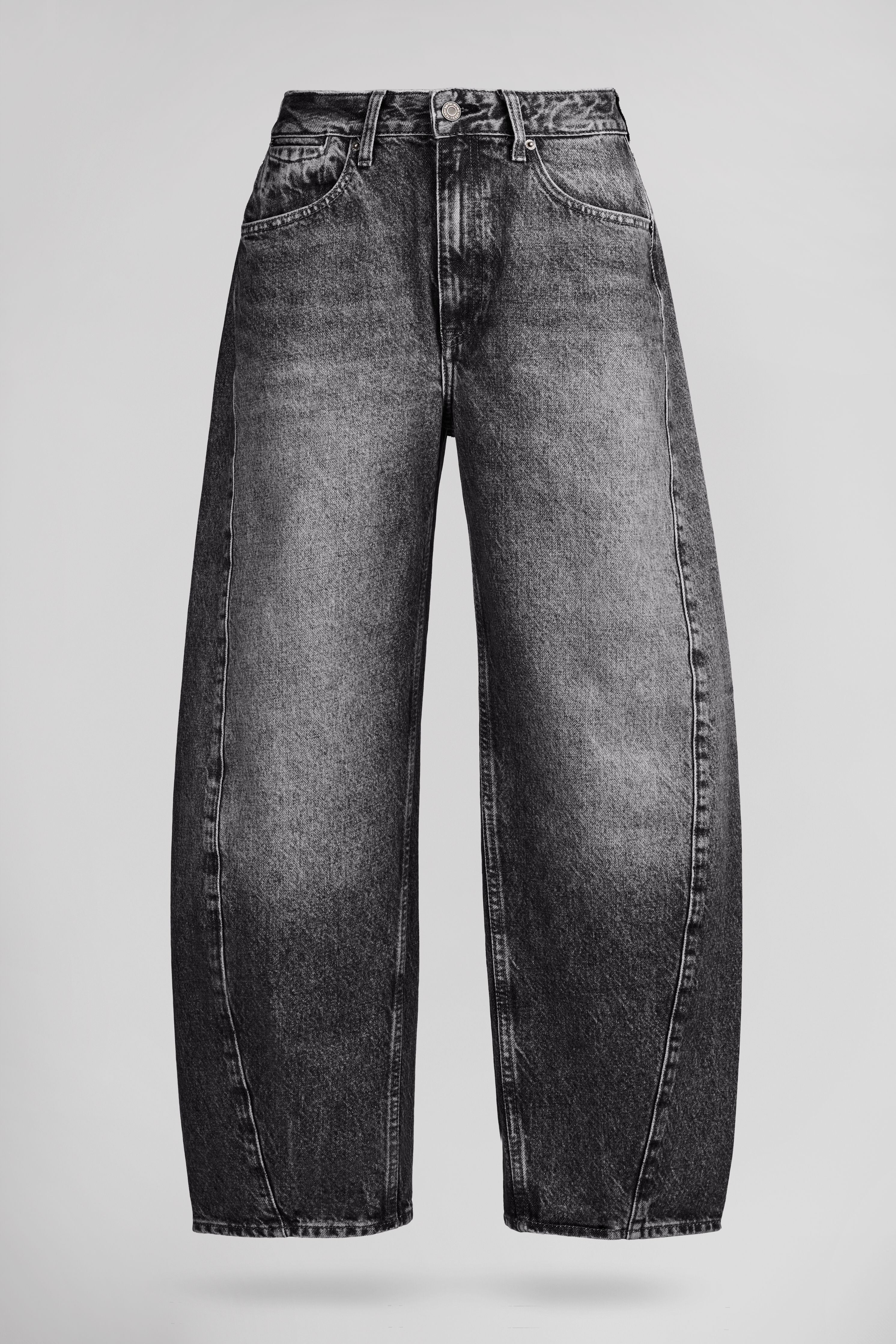 Teddy Smith Bea Black Used jean barrel femme coton