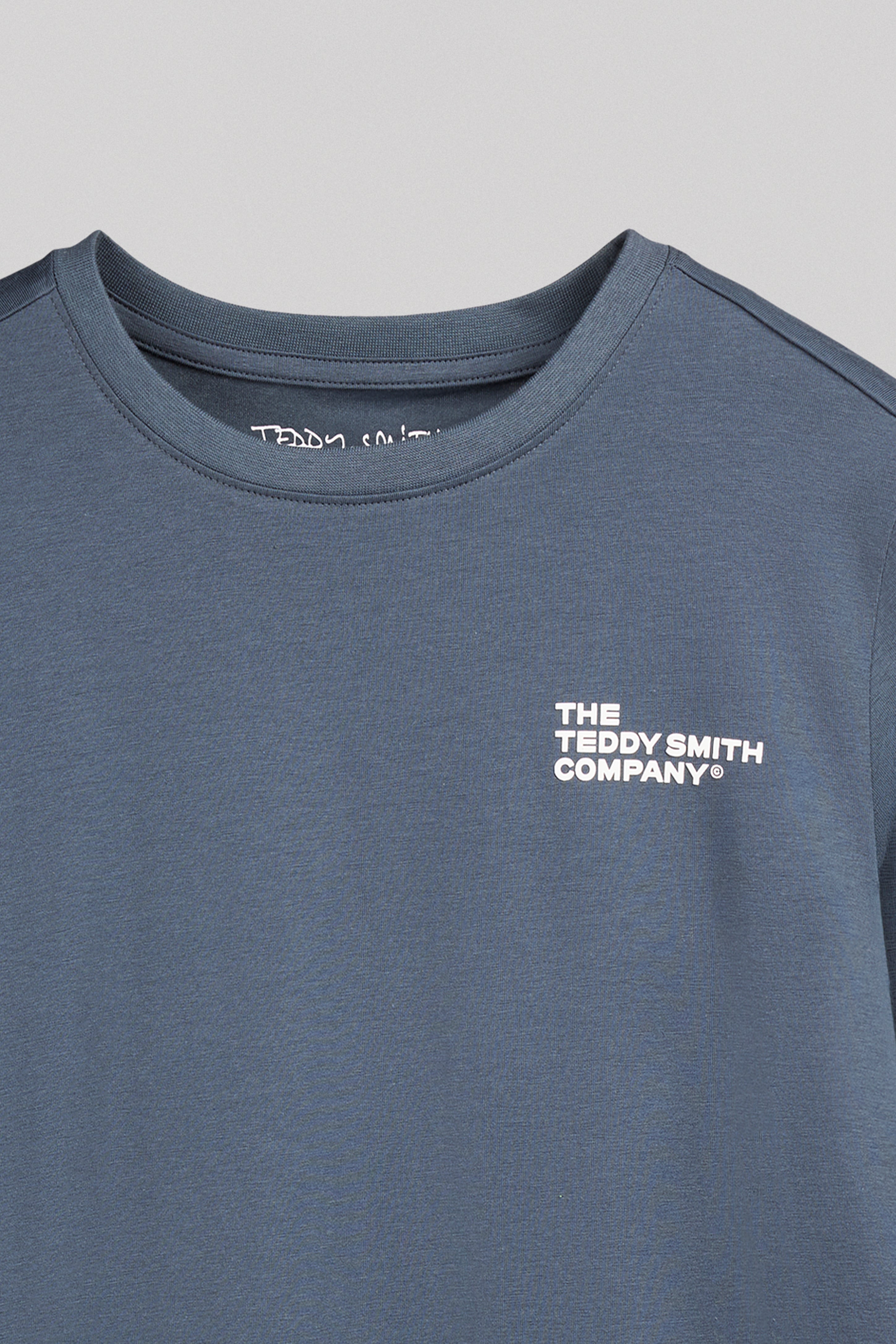 Teddy Smith T-Company ML JR t-shirt garçon gris météore