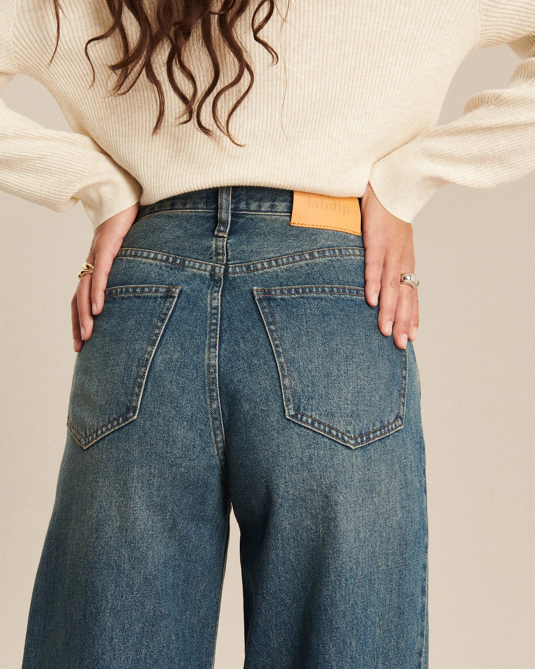 Labdip Osaka Shadow Indigo GB 50 jean barrel taille haute
