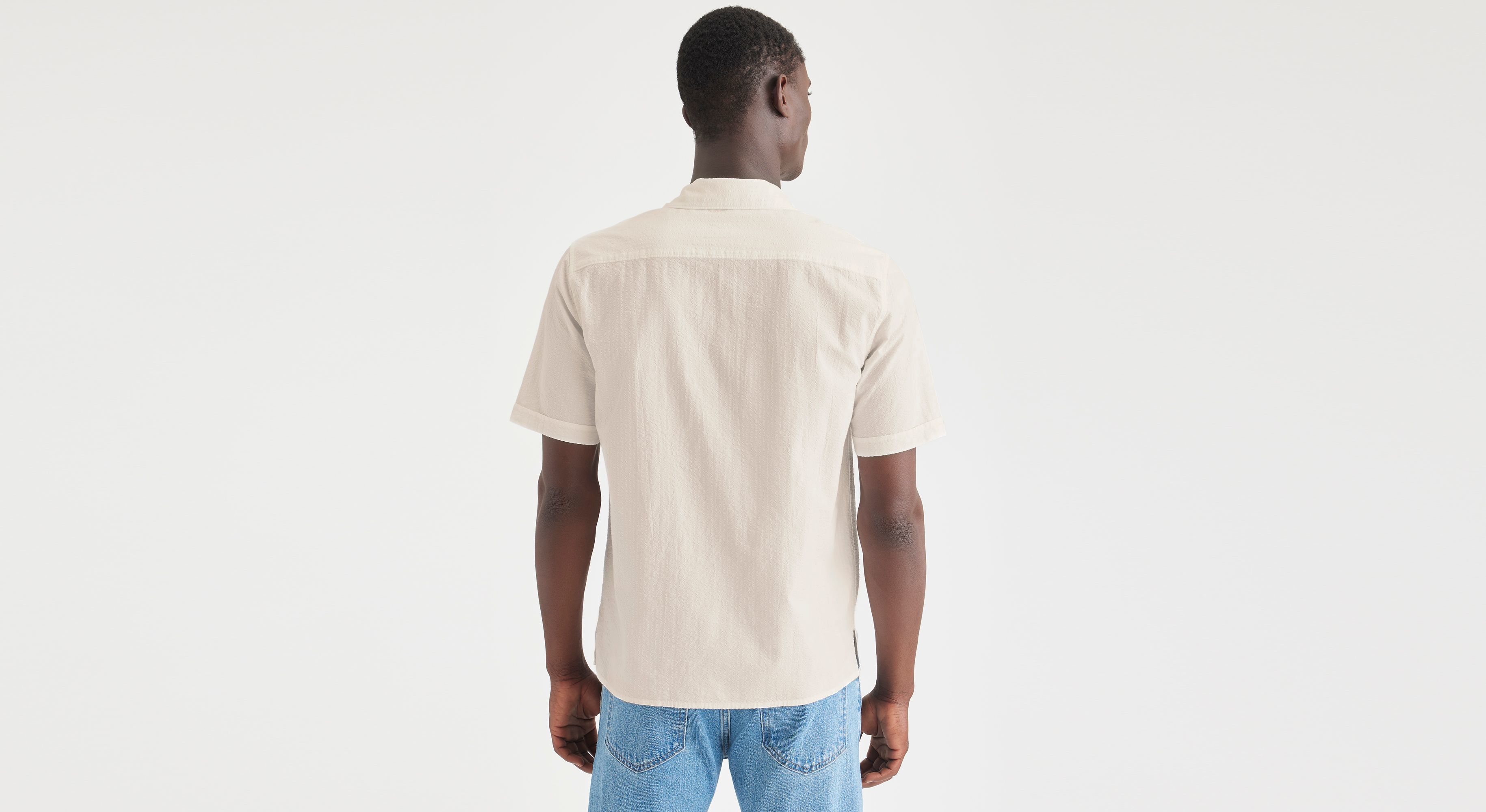 Dockers Camp Shirt chemise homme kaki Sahara Khaki lin