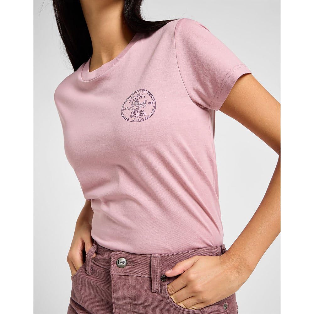 Lee Small Logo Tee tee-shirt femme Pretty Plum coupe regular