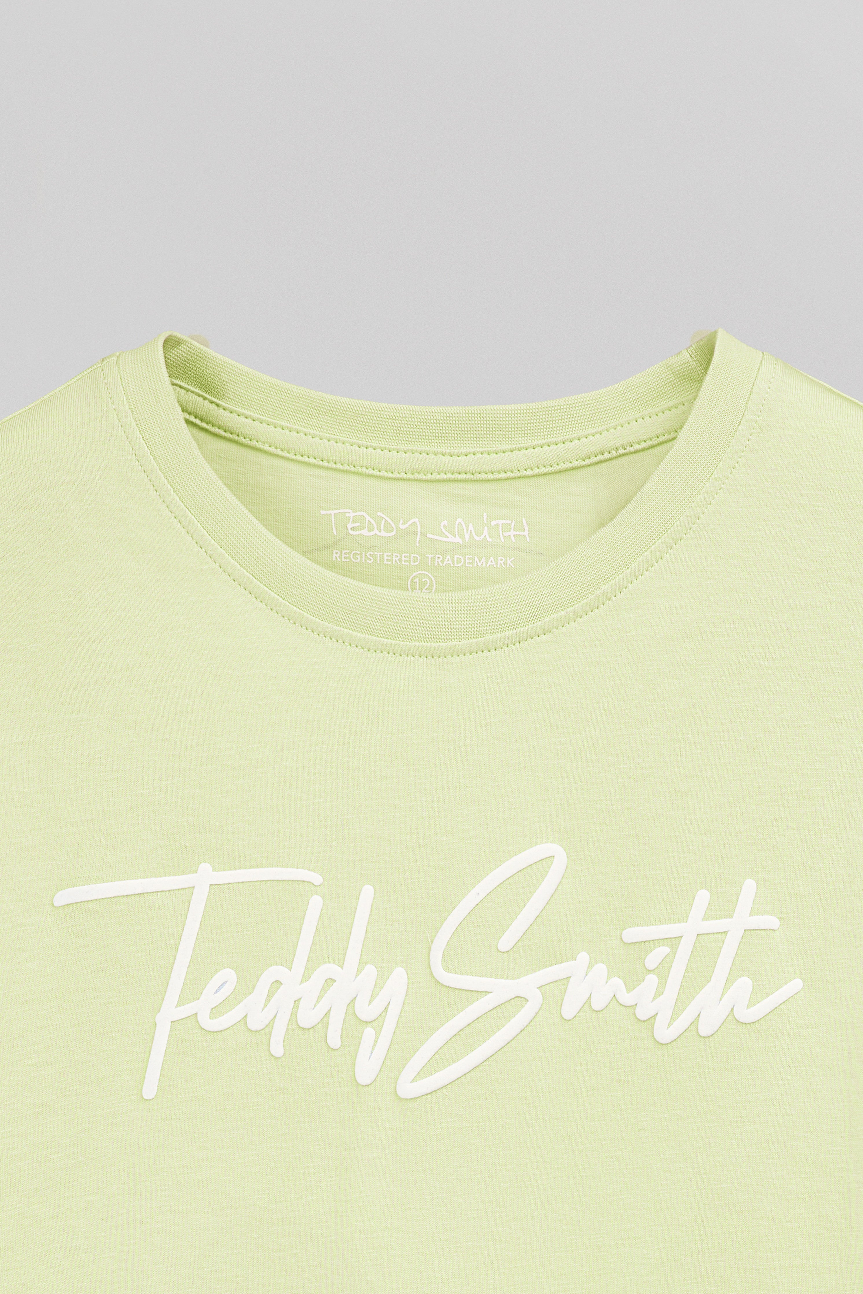 Teddy Smith T-Evan MC JR t-shirt citron pale garcon coton