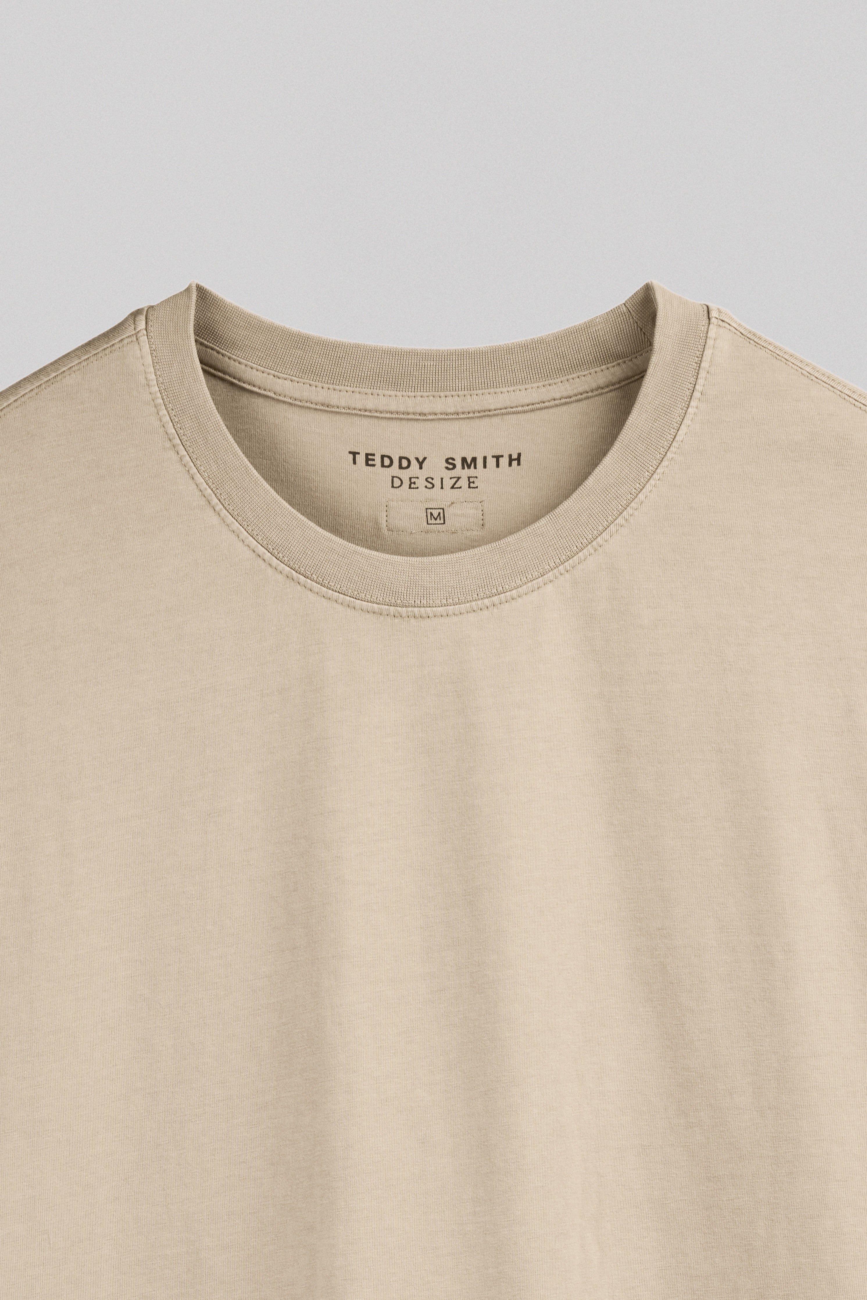 Teddy Smith T-Essential T-Shirt Beige Lin Oversize Coton