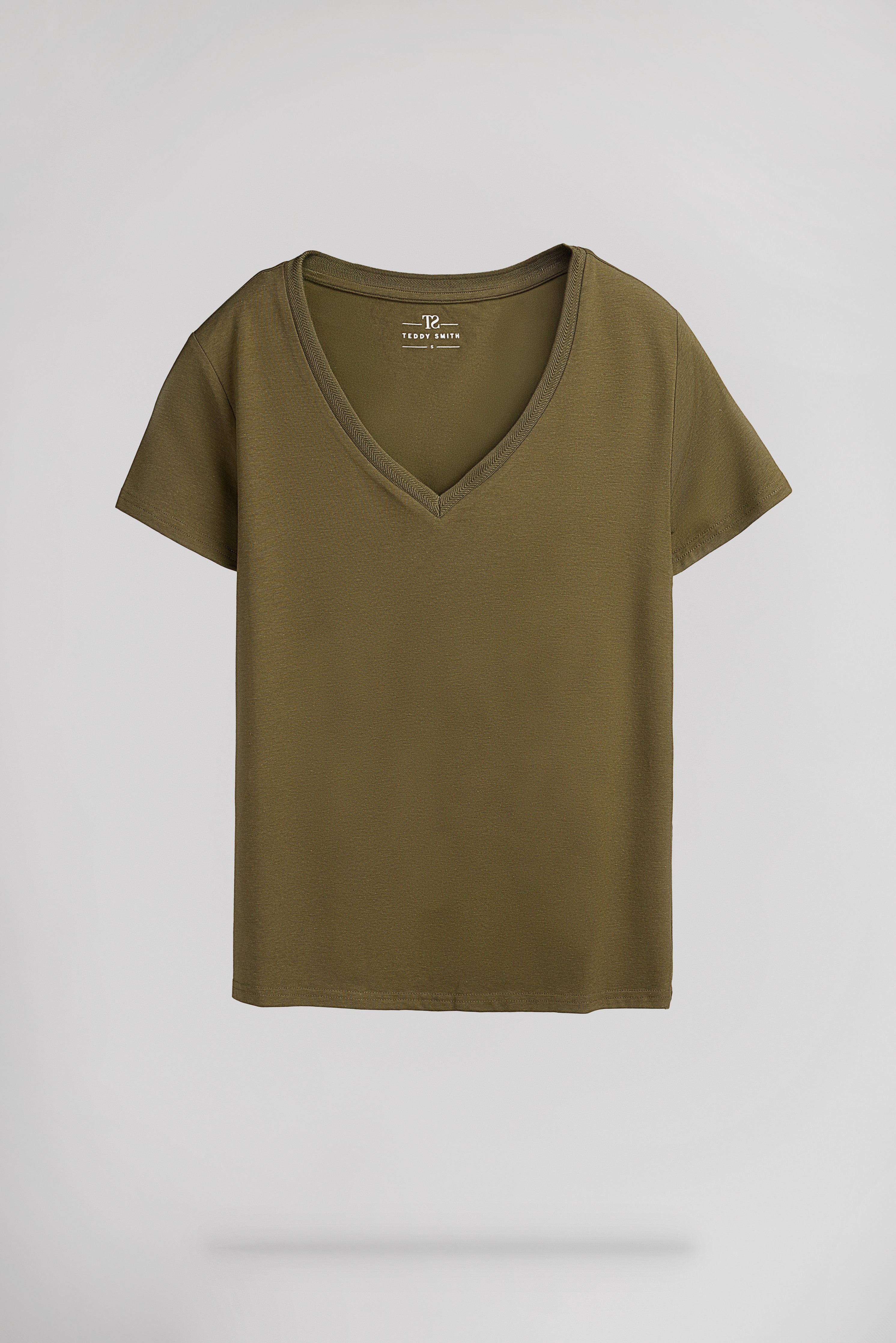 Teddy Smith T-MIA MC t-shirt col V femme sweet jungle