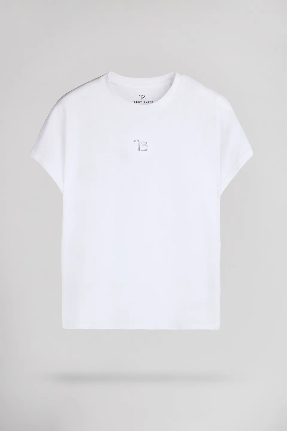 Teddy Smith T-Diana T-shirt femme blanc coton uni