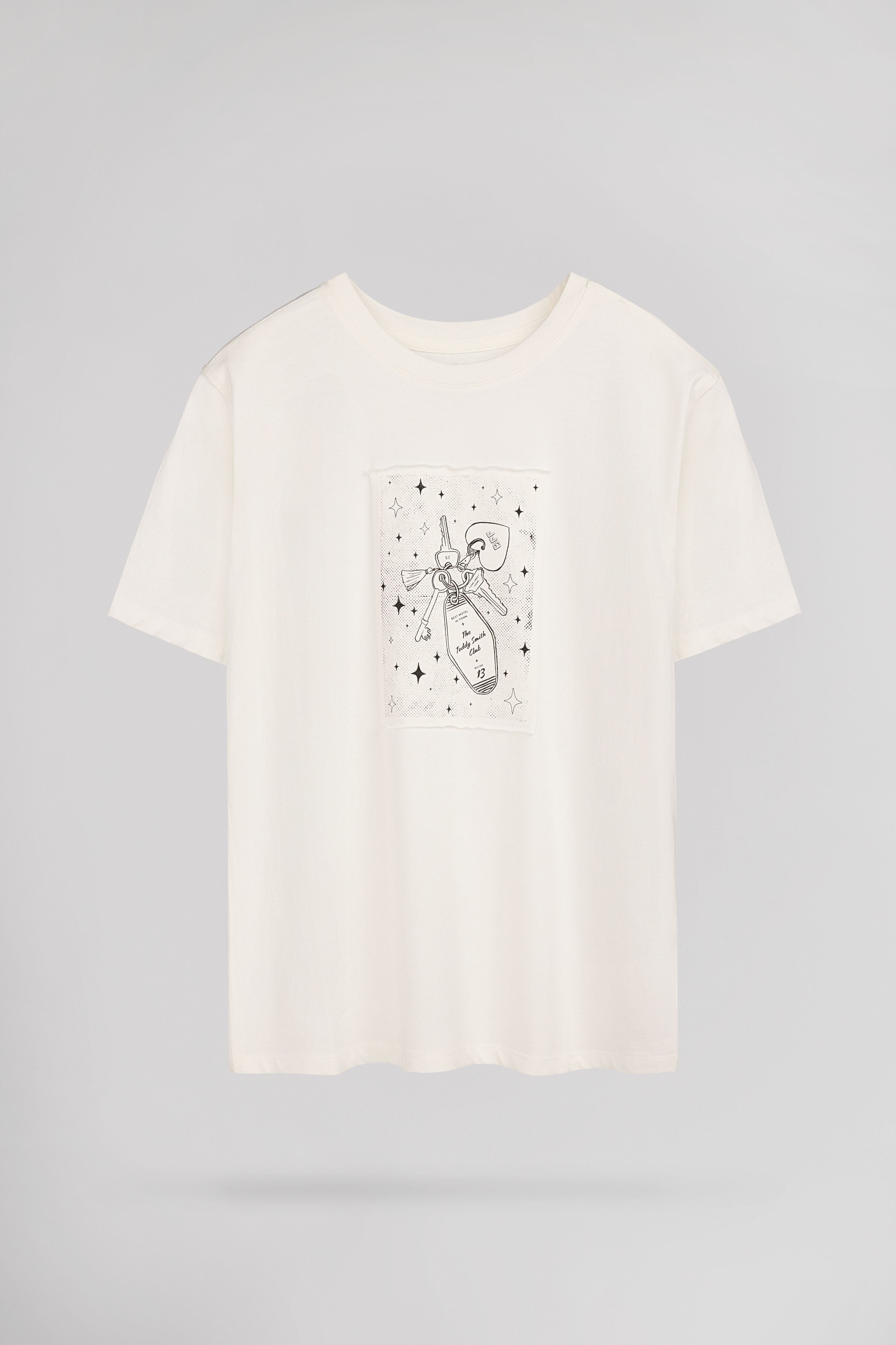 Teddy Smith T-Wallen MC JR t-shirt fille Middle White coton