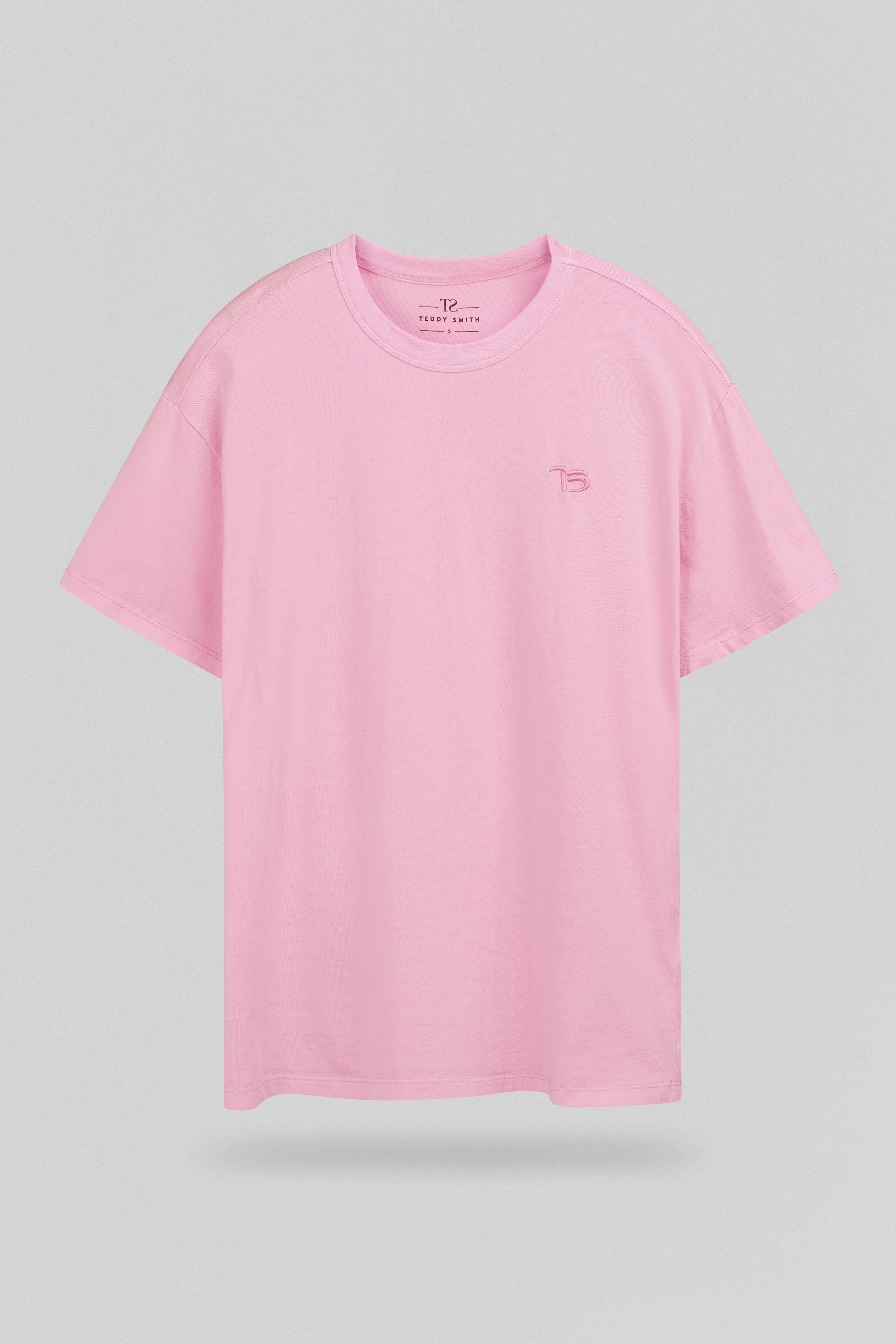 Teddy Smith T-Lava t-shirt oversize rose bonbon