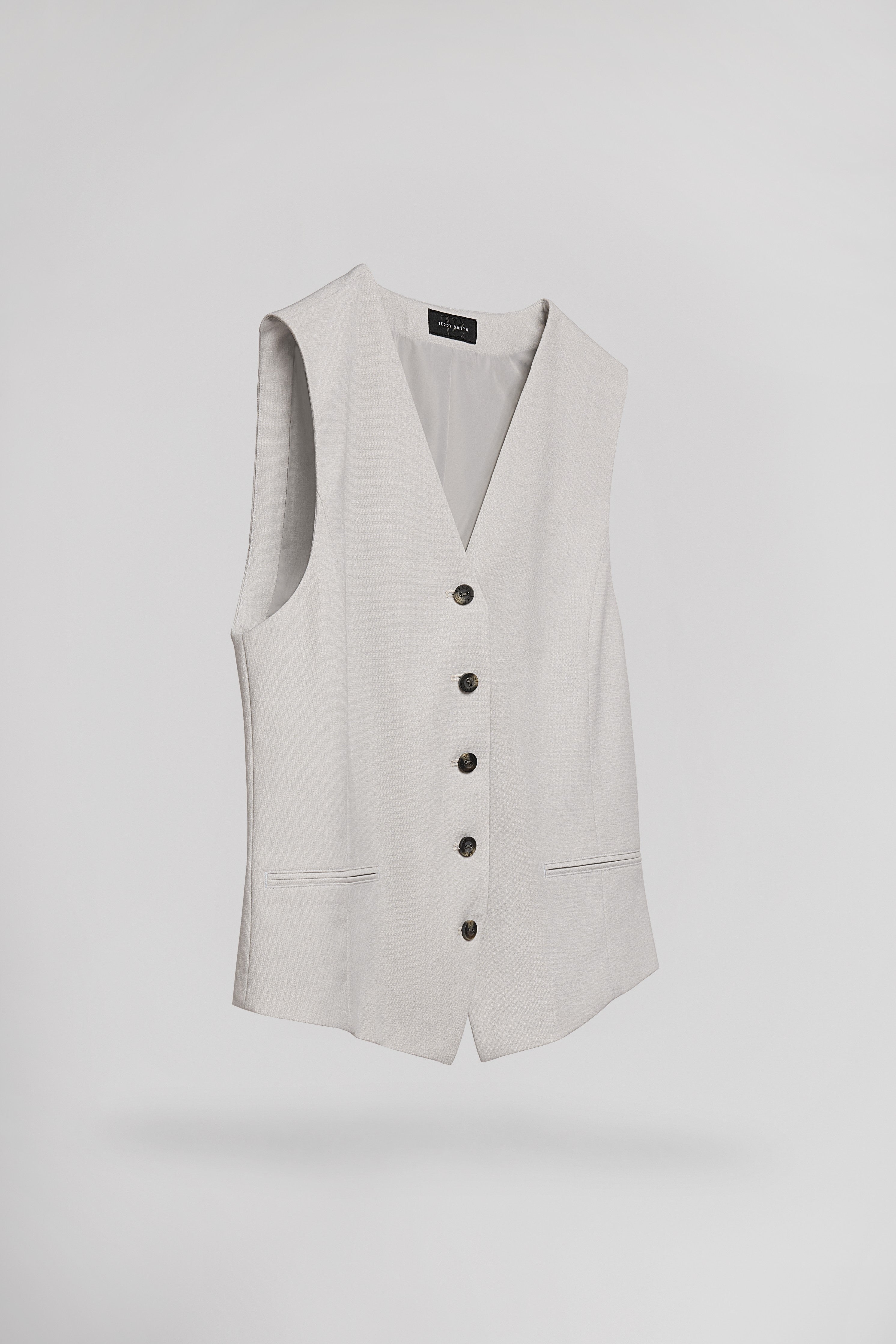 Teddy Smith G-Wild gilet tailleur blanc mélangé col V