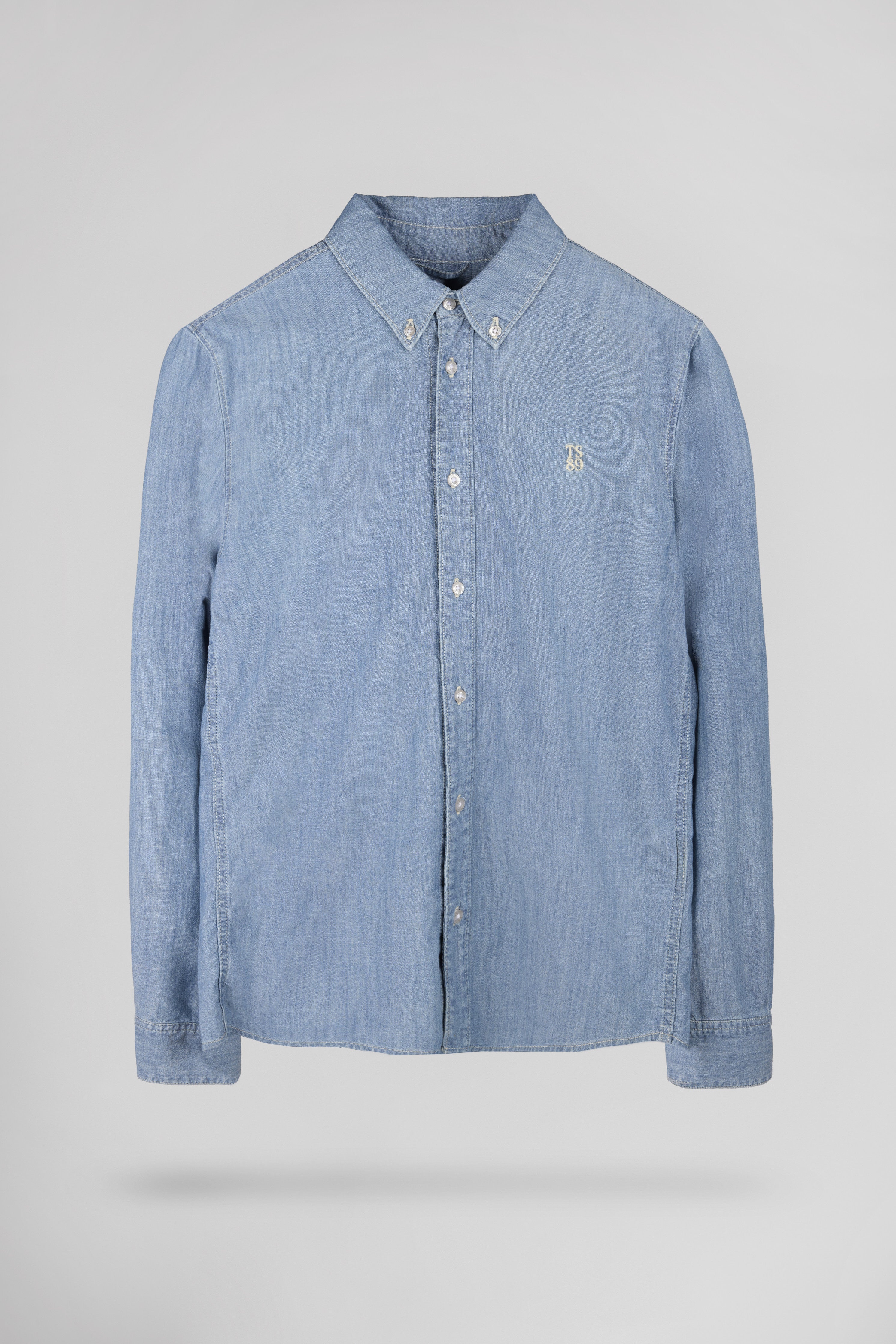 Teddy Smith C-Staner ML chemise chambray indigo clair coton