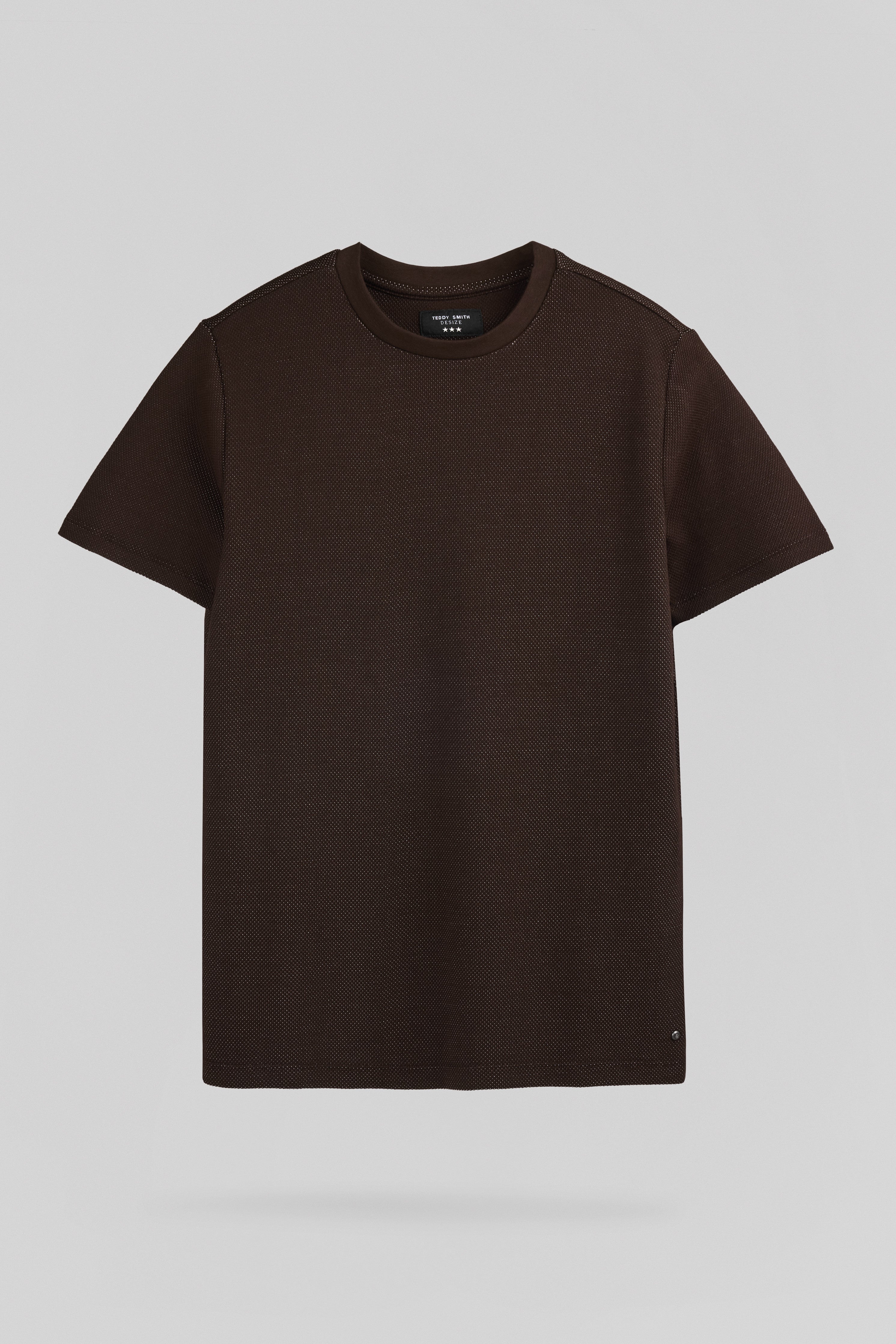 Teddy Smith T-Noam t-shirt droit marron prune piqué