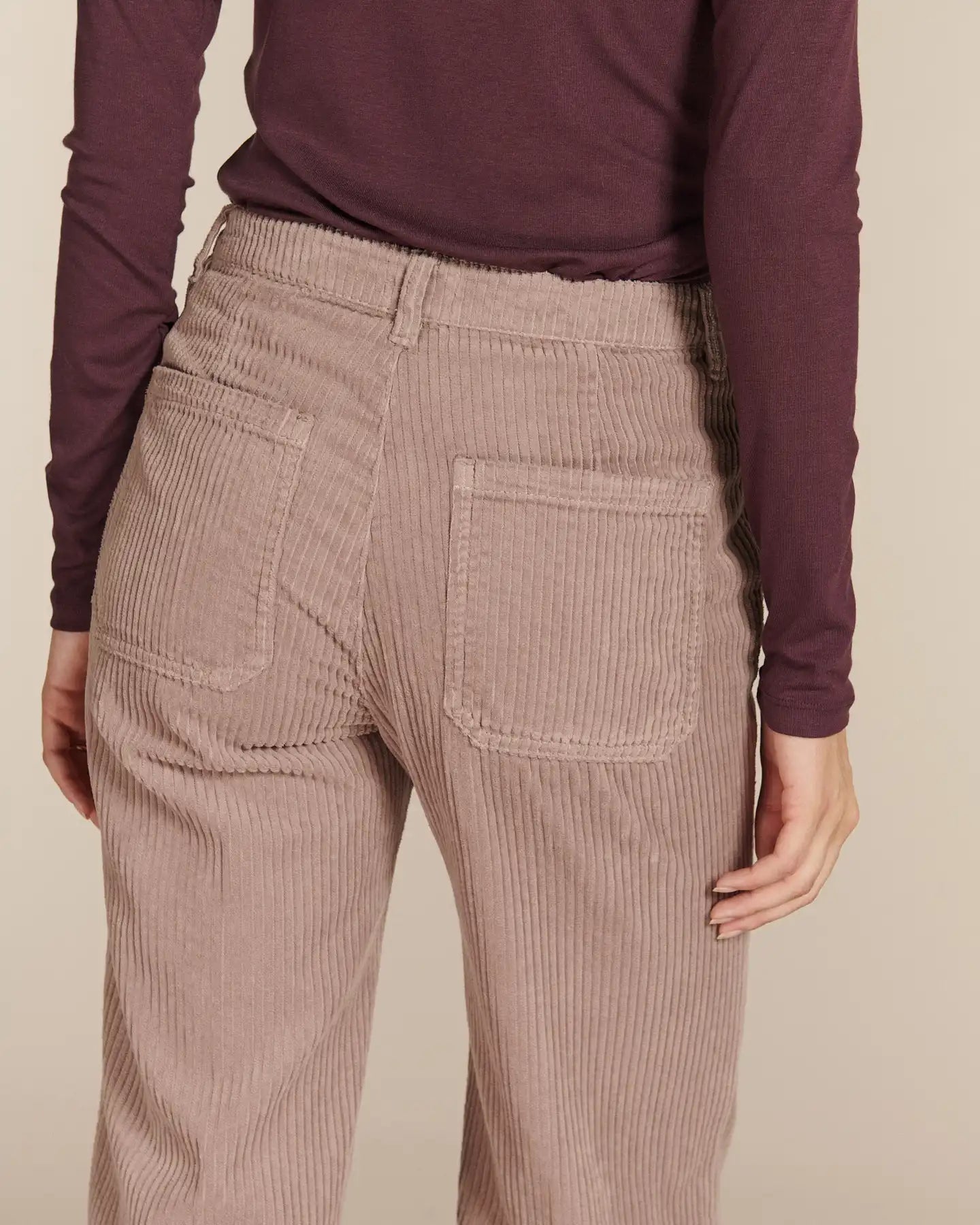 Labdip Swann Trendy Corduroy pantalon velours wisteria taille haute