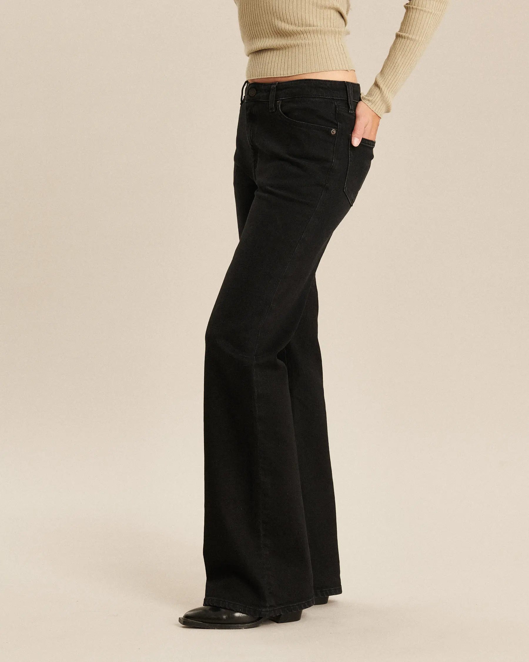 Labdip Nikky Charcoal Black BL 80 jean flare