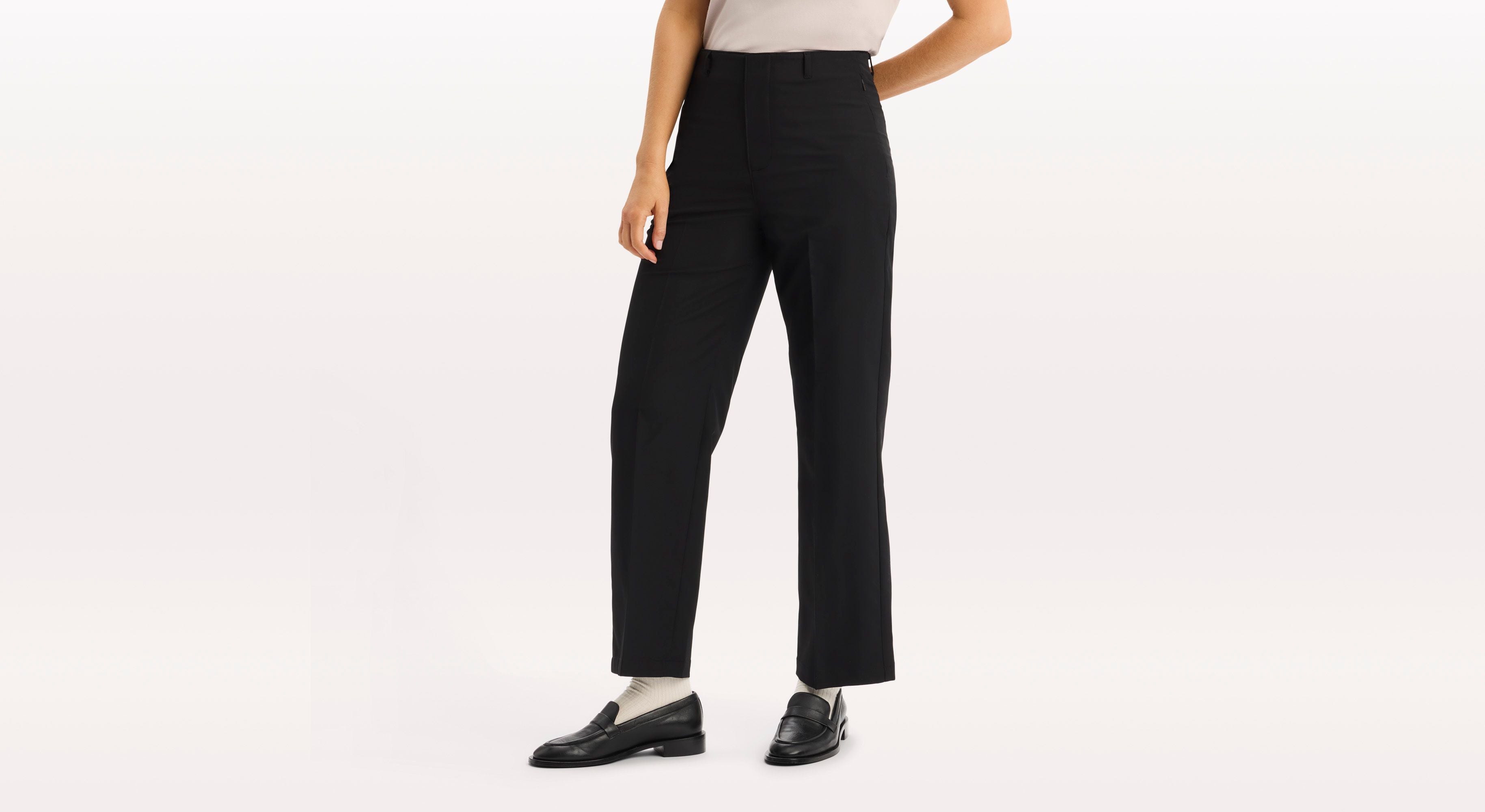 Dockers Go AceFlex pantalon droit noir femme taille haute