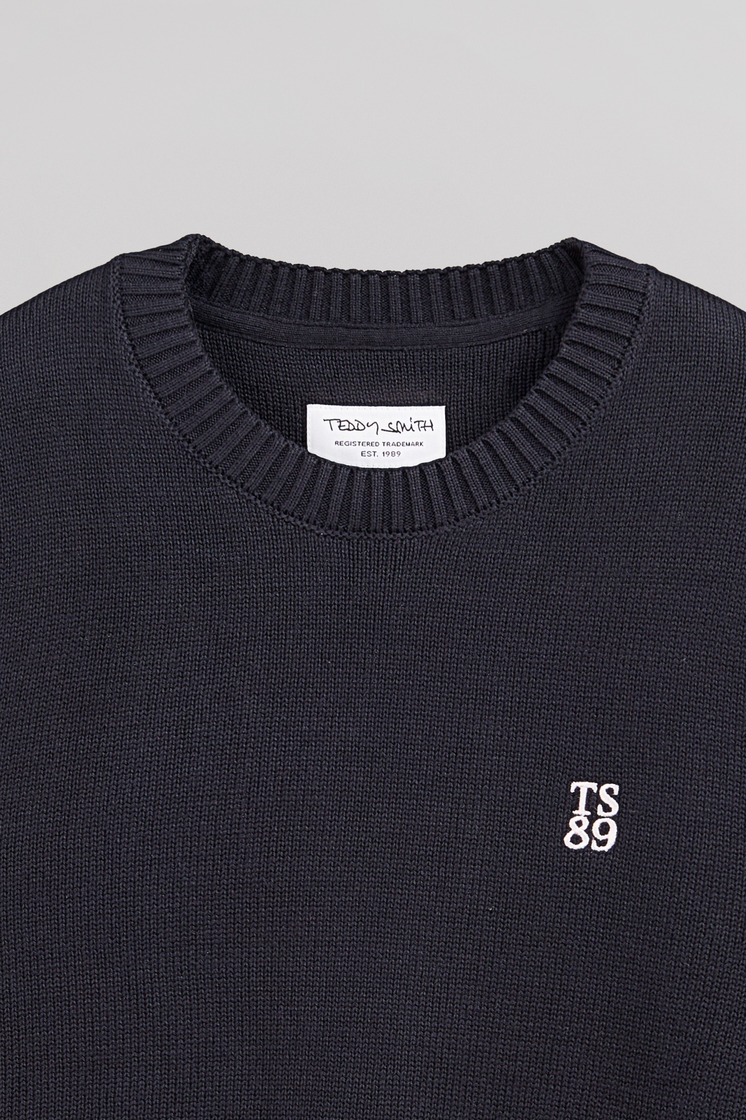 Teddy Smith P-Jimmy pull homme coton bleu navy