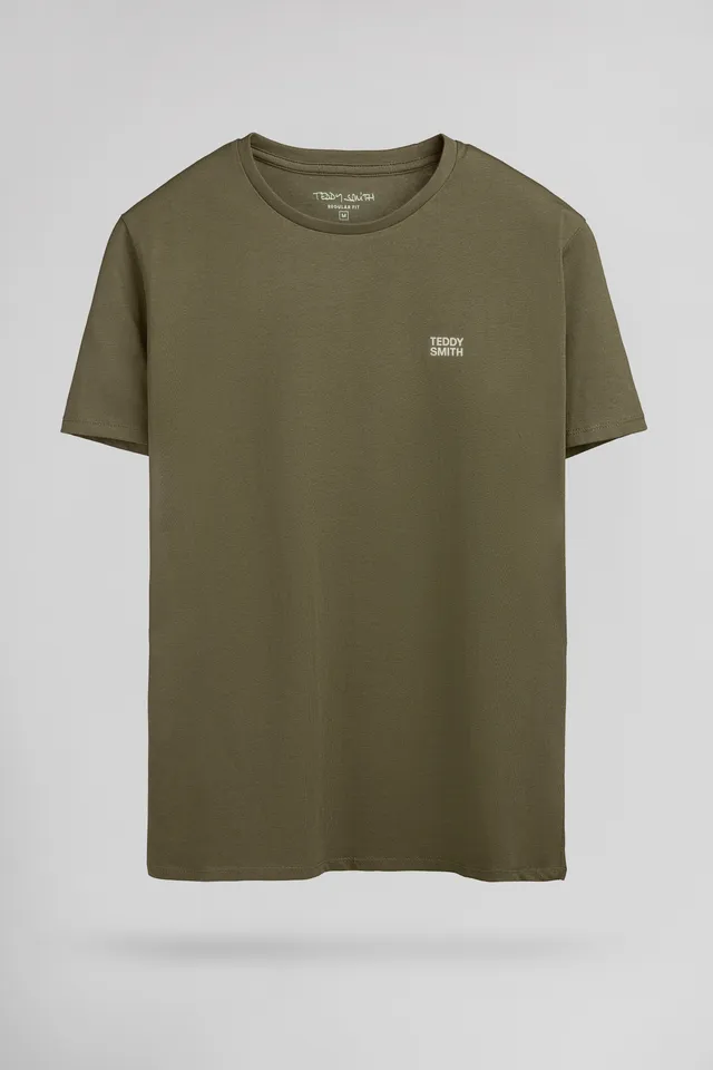 Teddy Smith The Tee 1 MC t-shirt dusty kaki coton