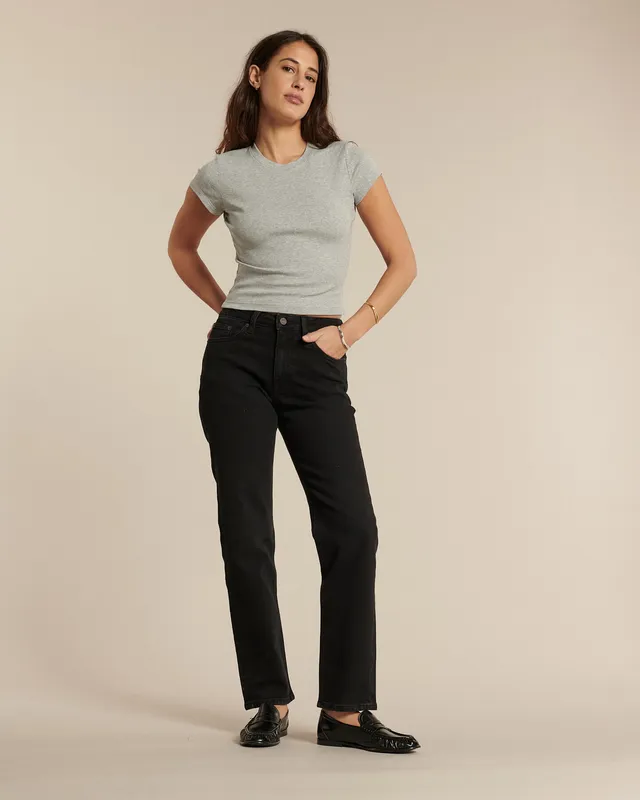 Labdip Pixie Denim Charcoal Black BL 80 jean droit délavé
