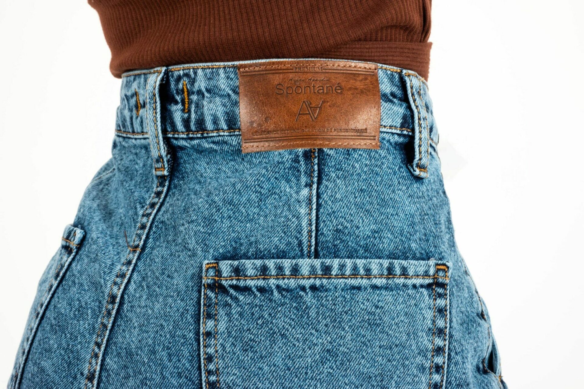 AA Spontané Modern Mom jean bleu marine taille haute
