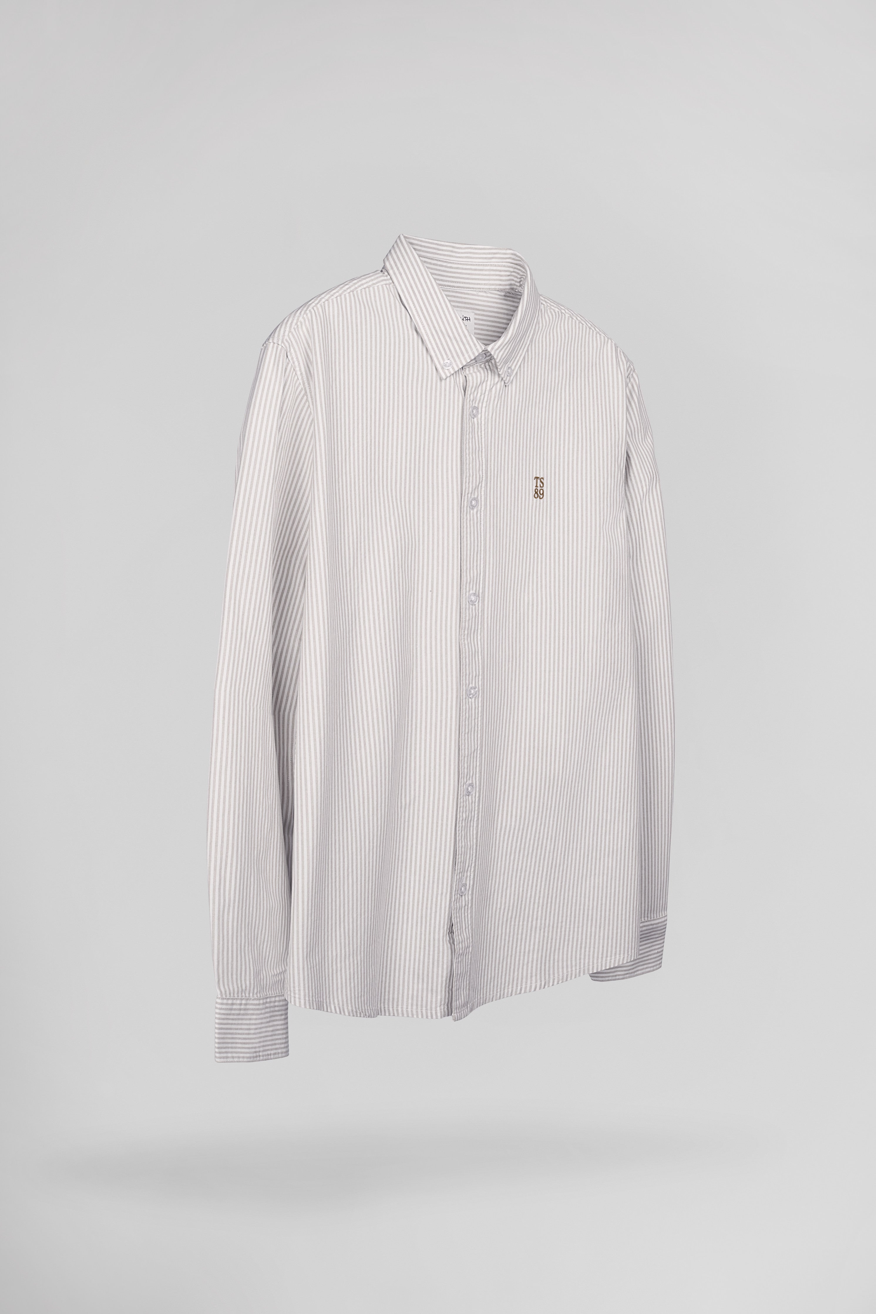 Teddy Smith C-Stanley ML chemise rayée beige coton