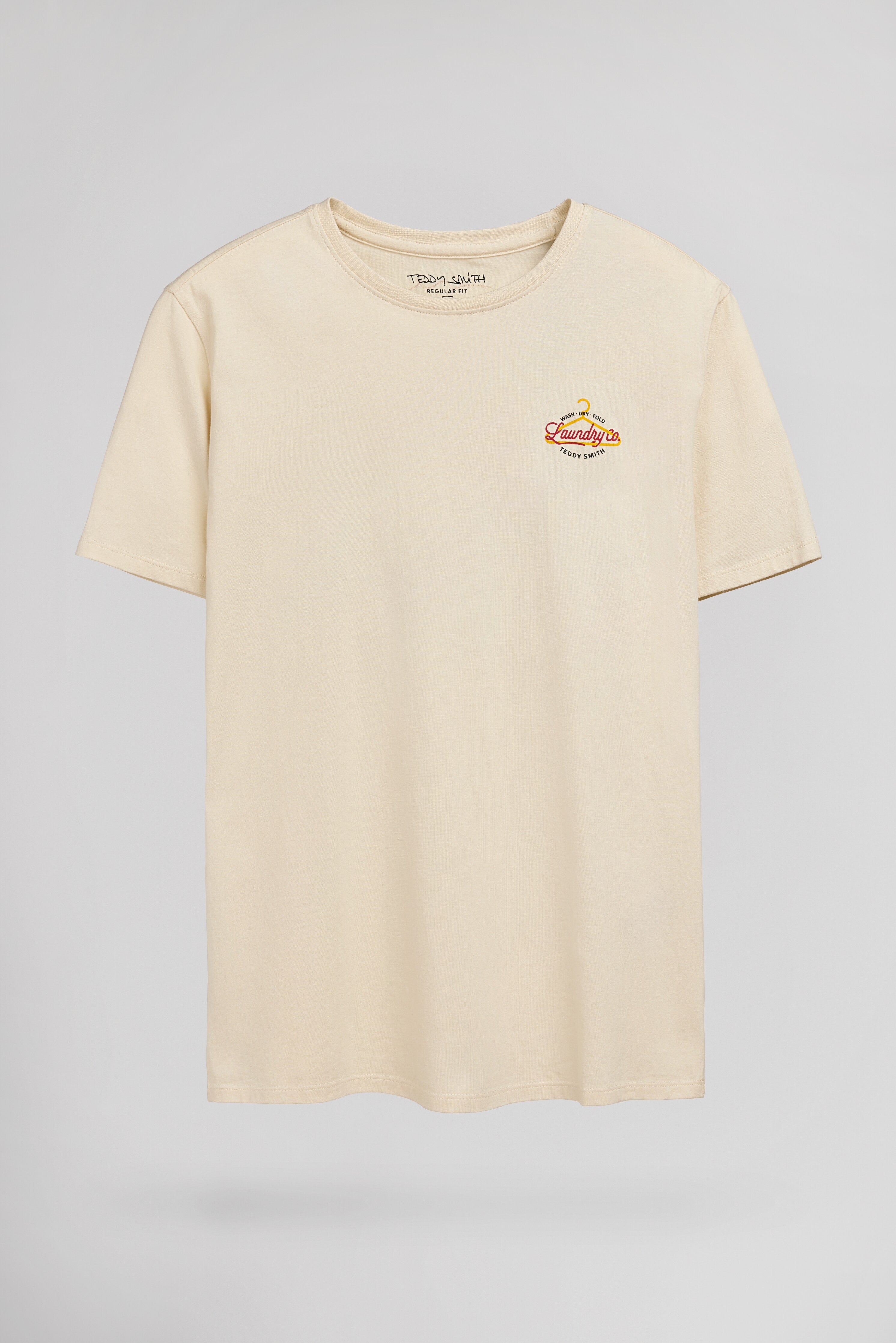 Teddy Smith T-Laundry T-shirt col rond crème