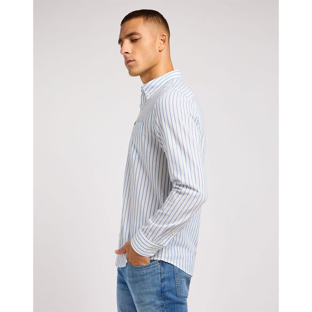 Lee t-shirt homme col boutonné Atlantic coton