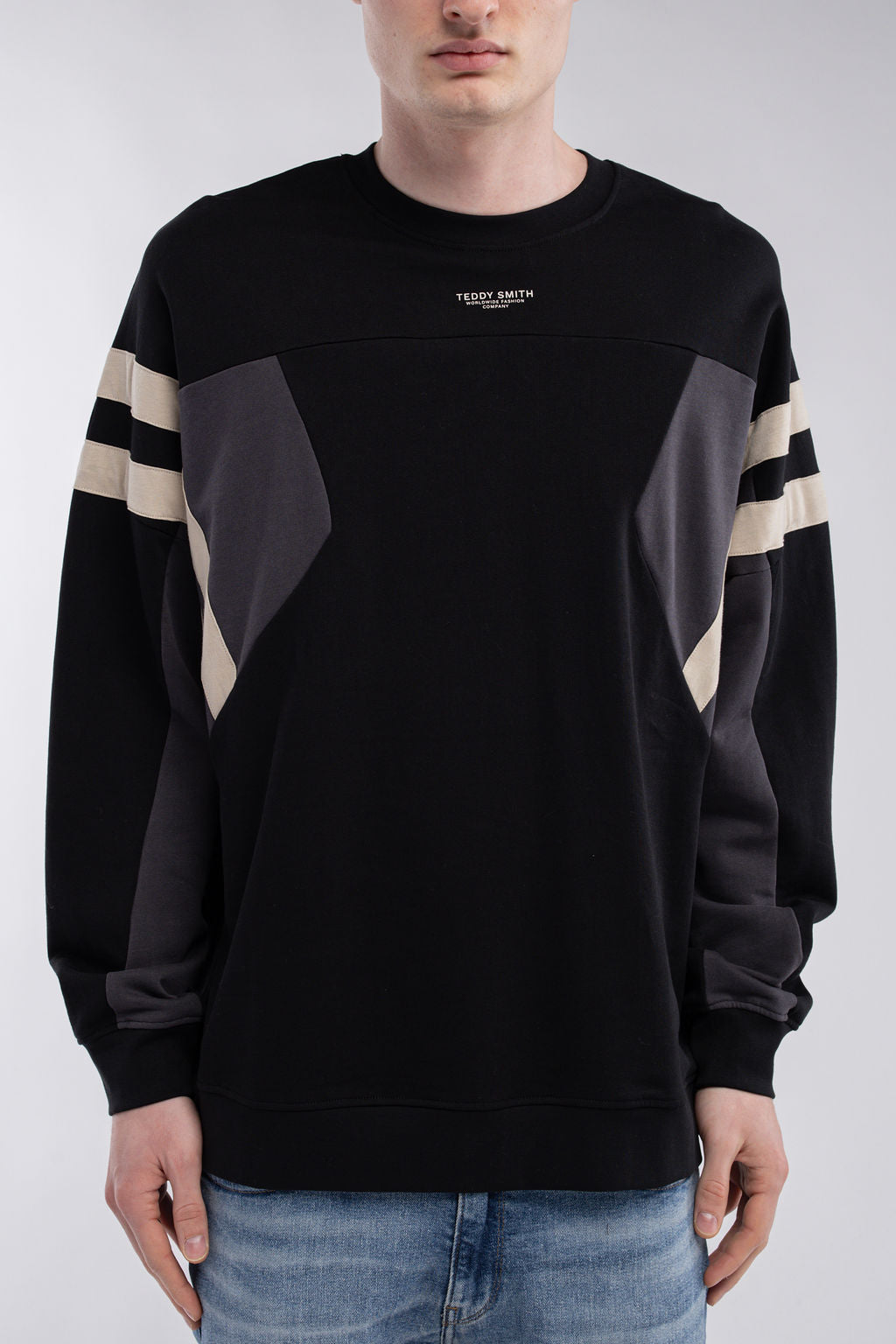 Teddy Smith S-Crimson RC sweat noir loose homme