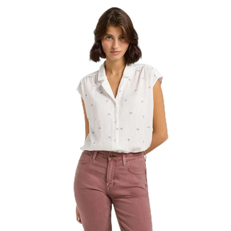 Lee Cap Sleeve Shirt chemise femme floral manches cape