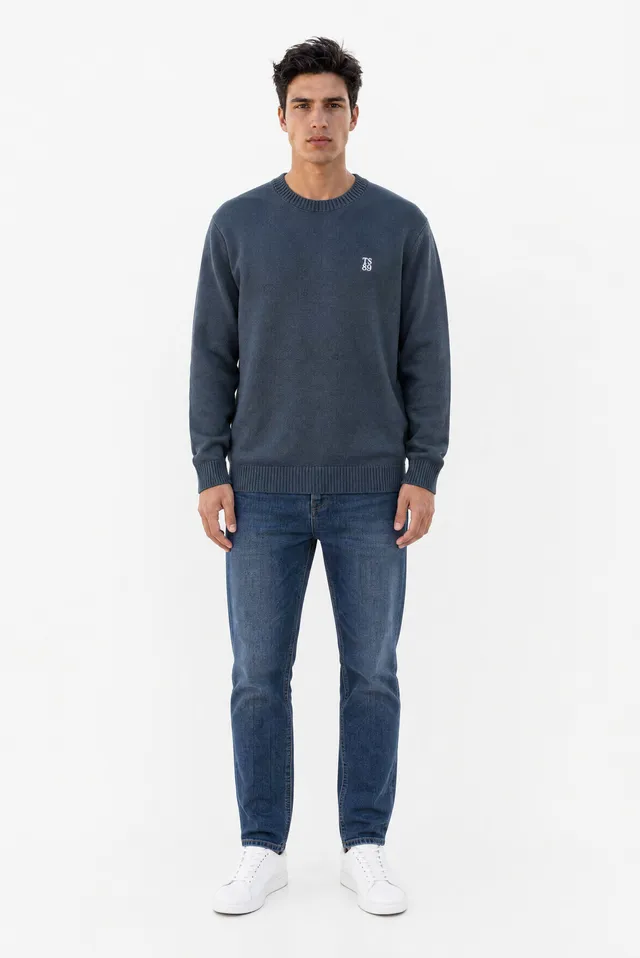 Teddy Smith P-Jimmy pull gris météore col rond