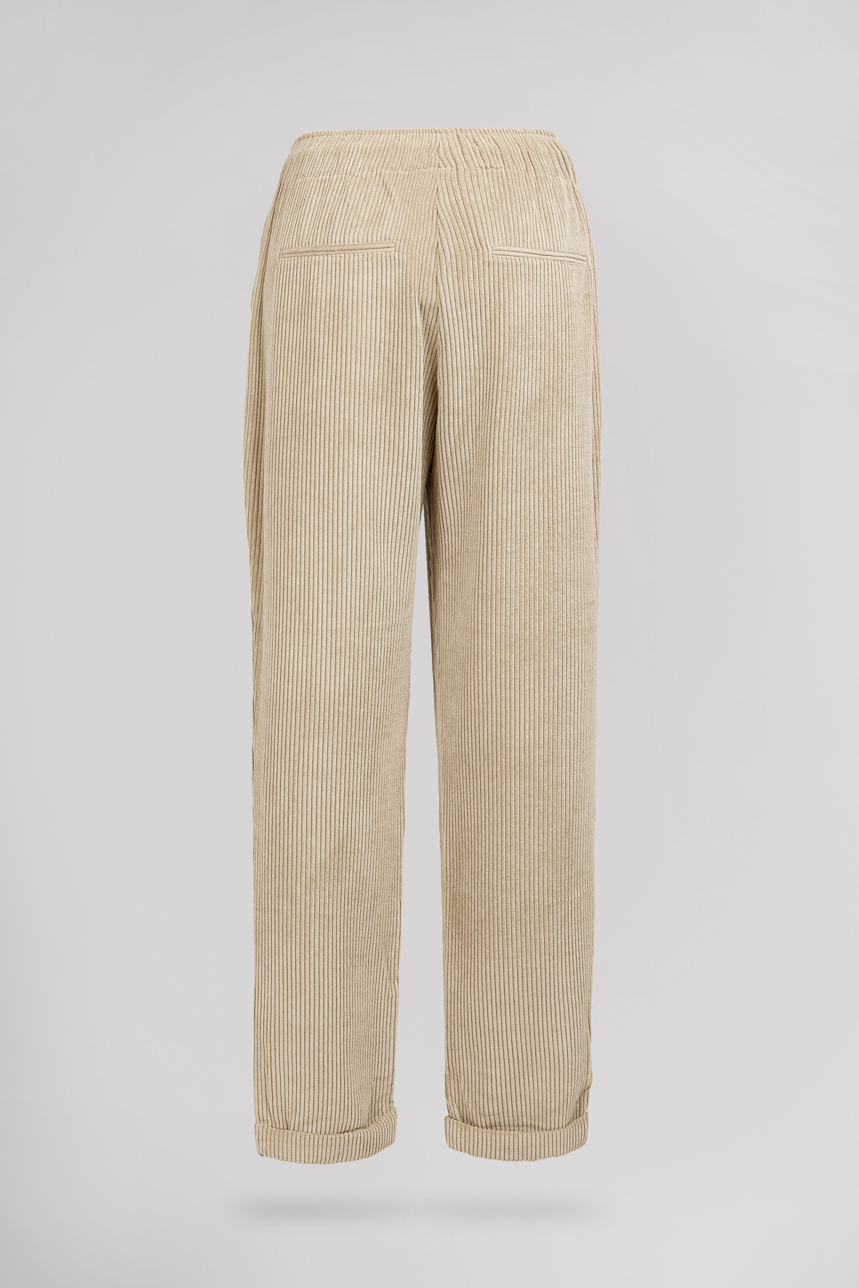 Teddy Smith Velours JR pantalon fille beige clair élastique