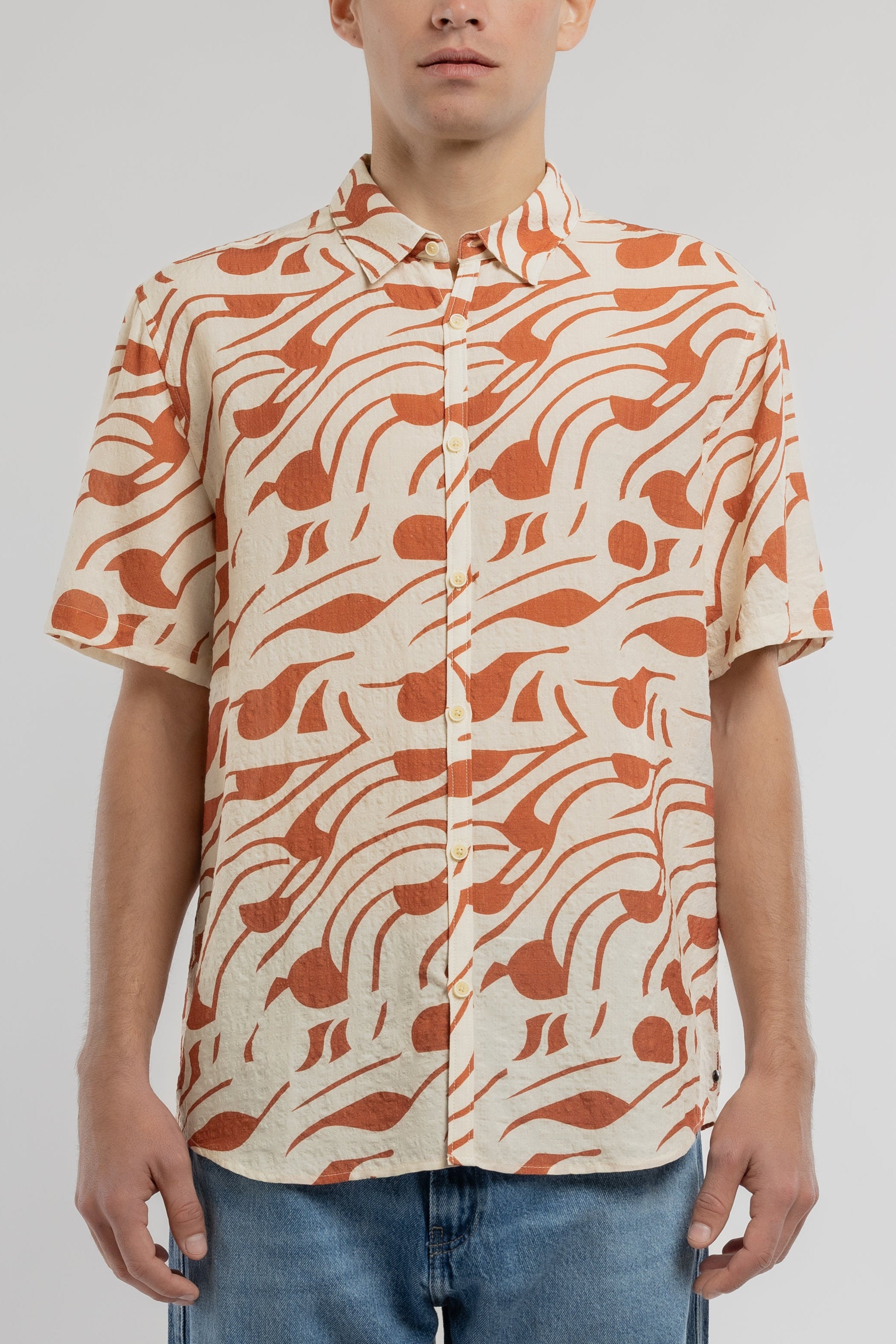 Teddy Smith C-Dixon MC chemise homme cream motifs