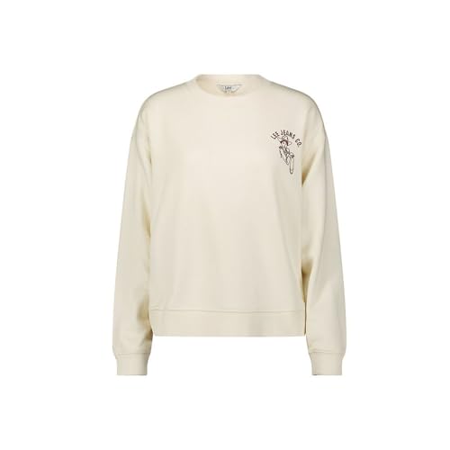 Lee Graphic Crew SWS sweat femme écru taille L col rond