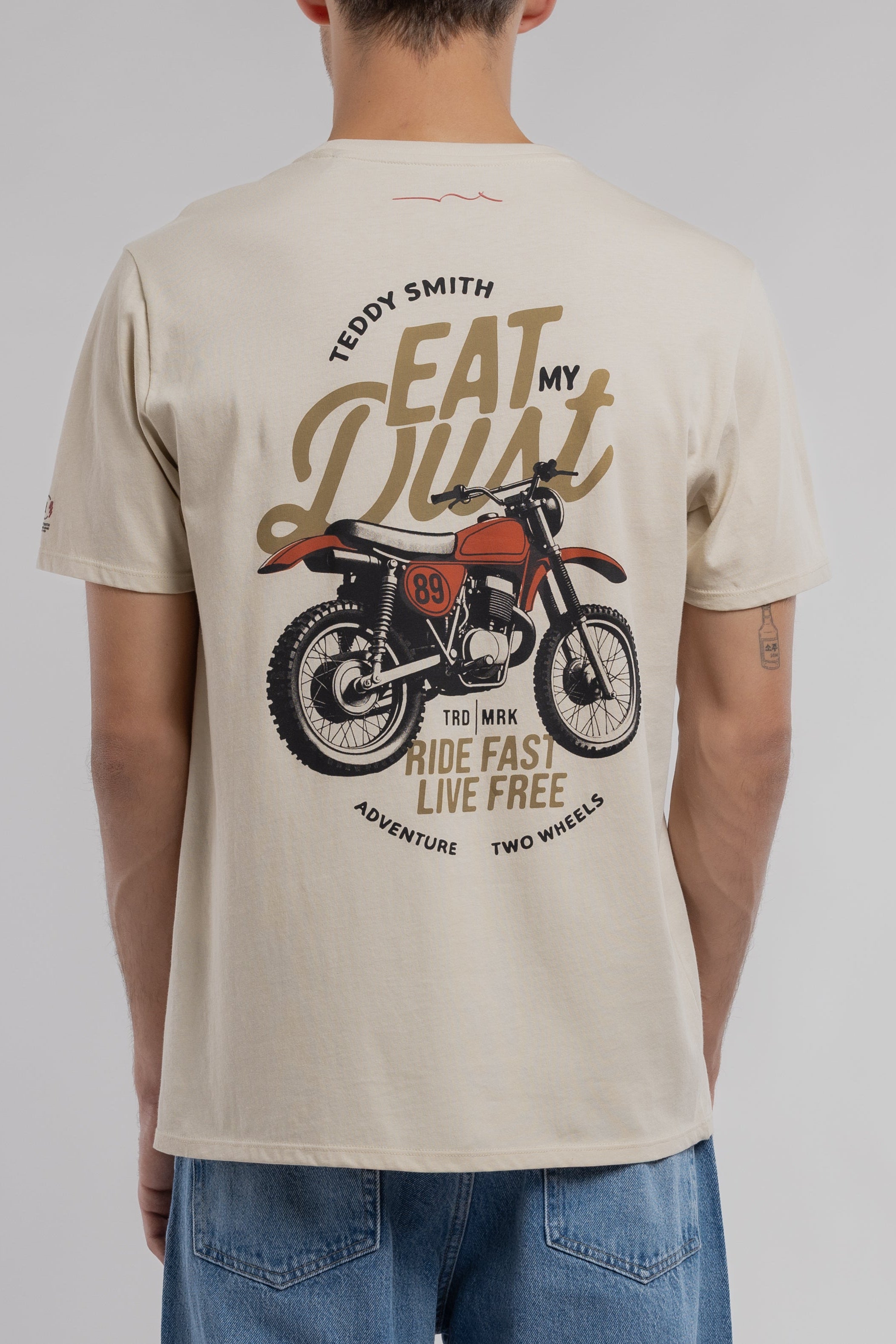 Teddy Smith T-Carso MC Soft Grège t-shirt homme moto