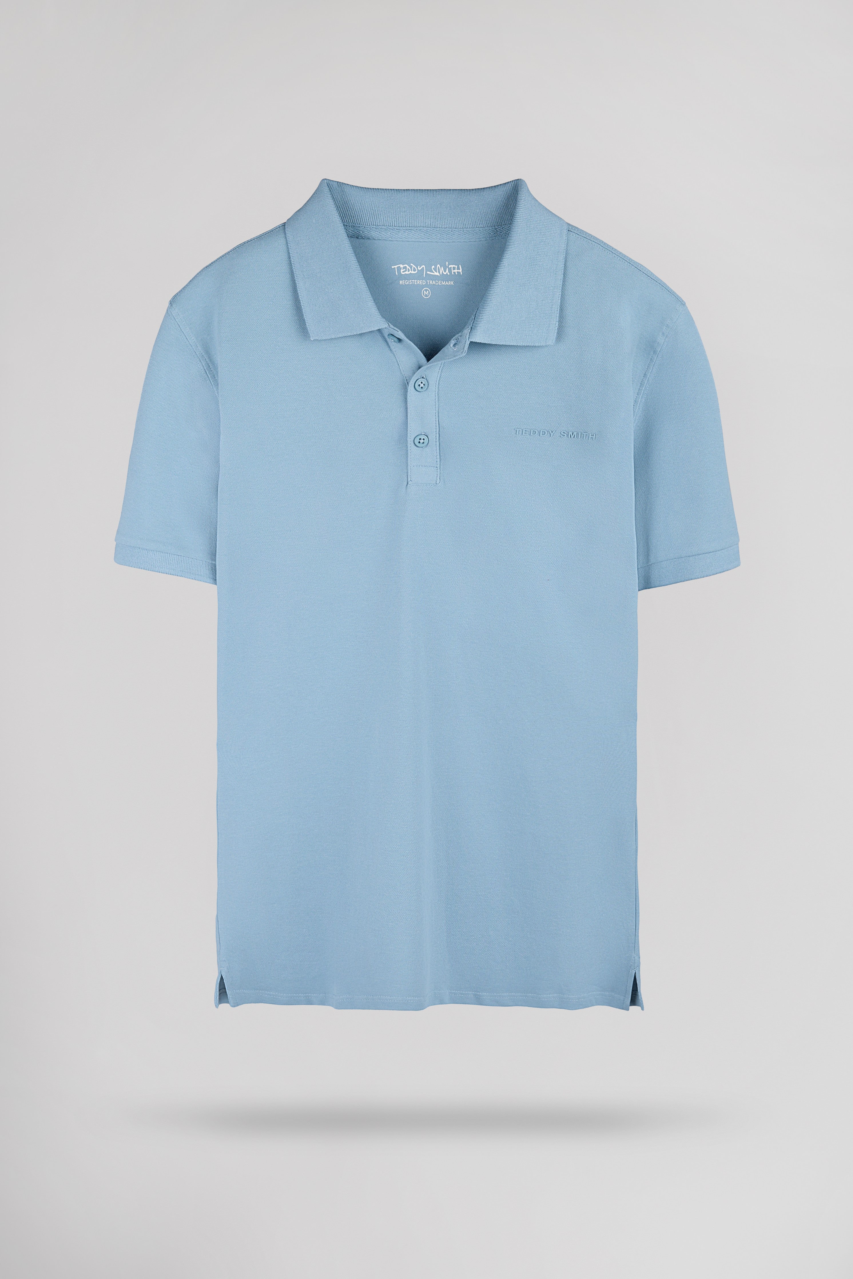 Teddy Smith P-Alban polo piqué bleu gris coton homme