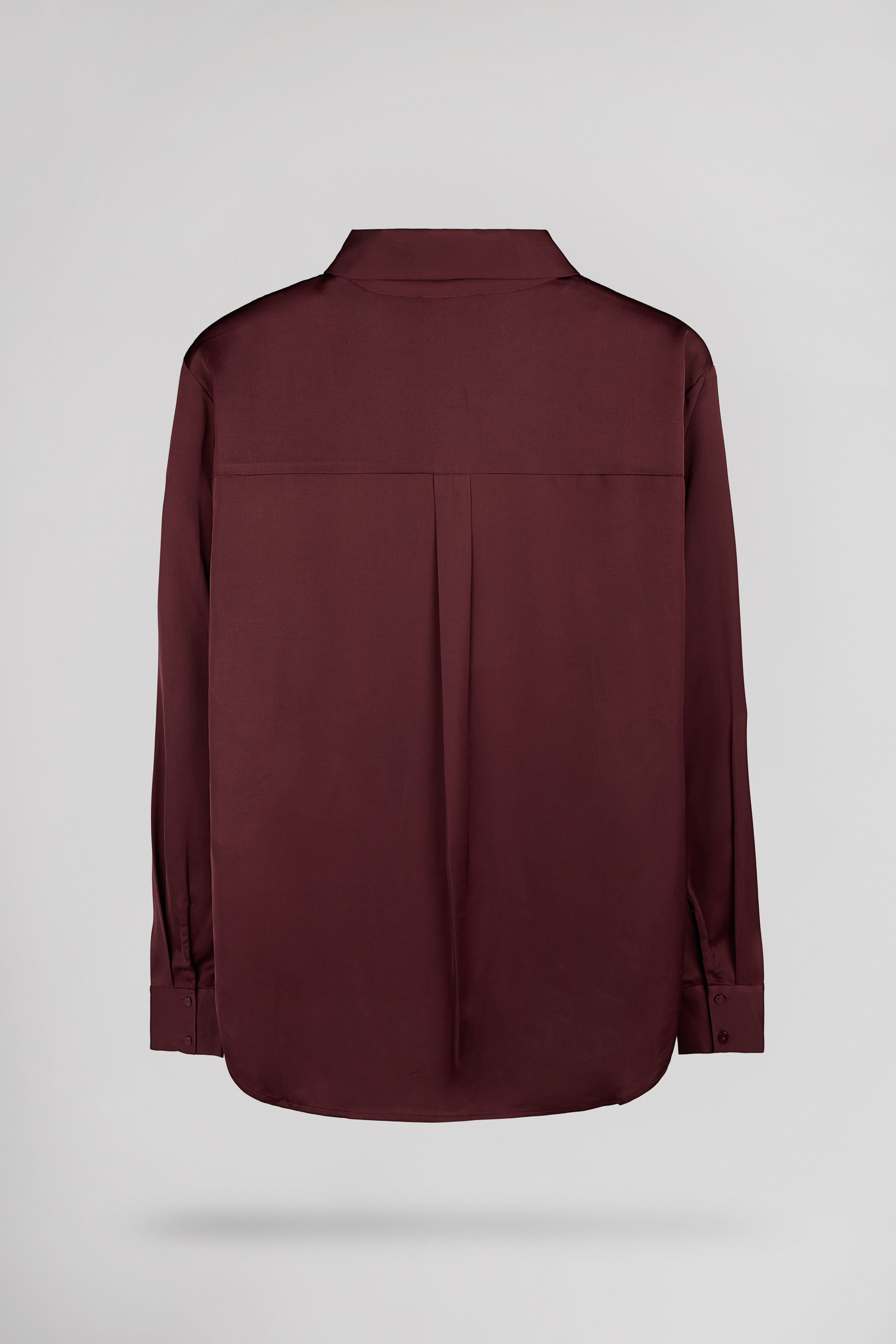 Teddy Smith C-Leo chemise satin bordeaux femme