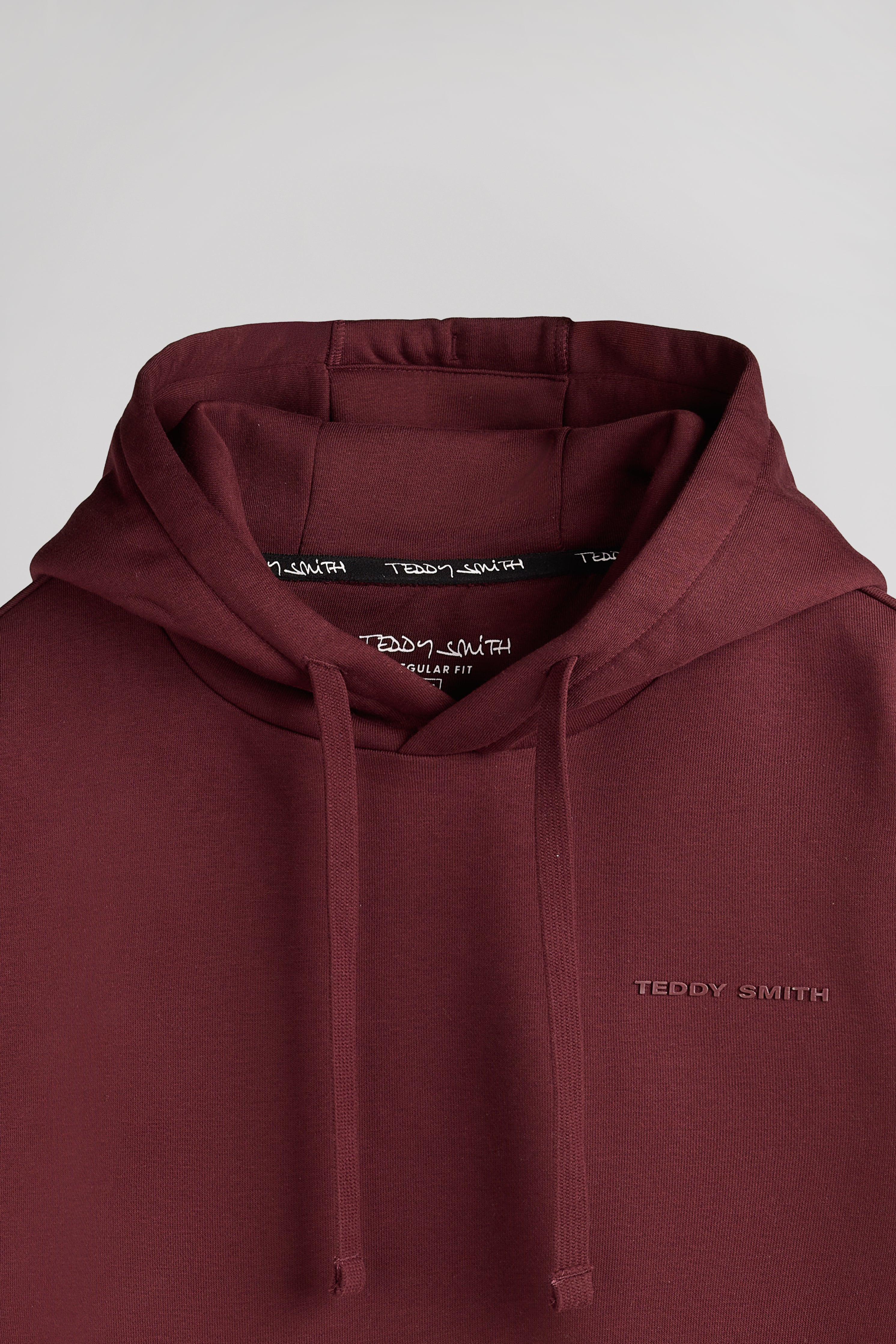 Teddy Smith S-Nark Hoody sweat à capuche bordeaux foncé molleton