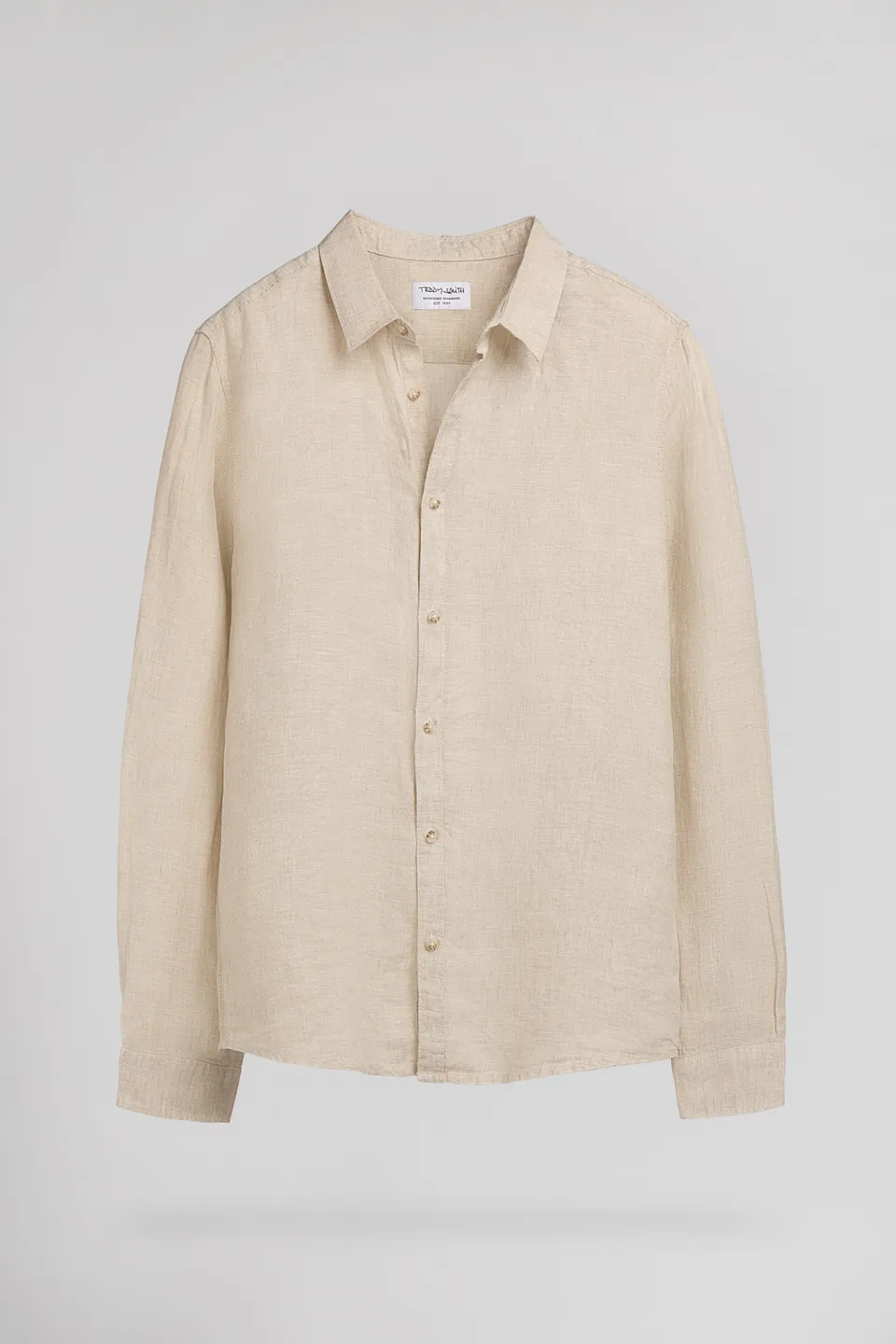 Teddy Smith C-Linen ML chemise lin beige homme