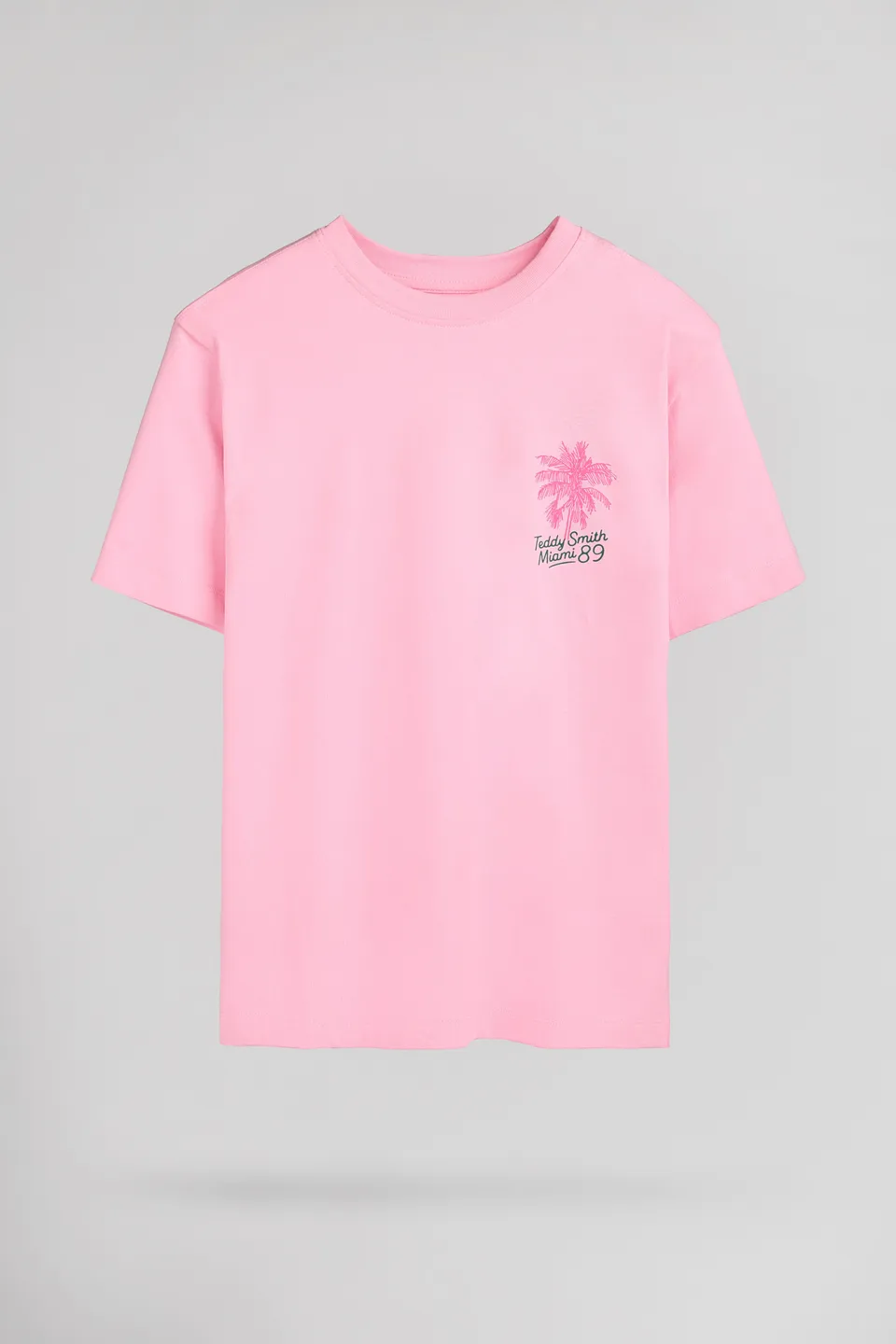 Teddy Smith T-Luciene MC t-shirt fille rose bonbon coton
