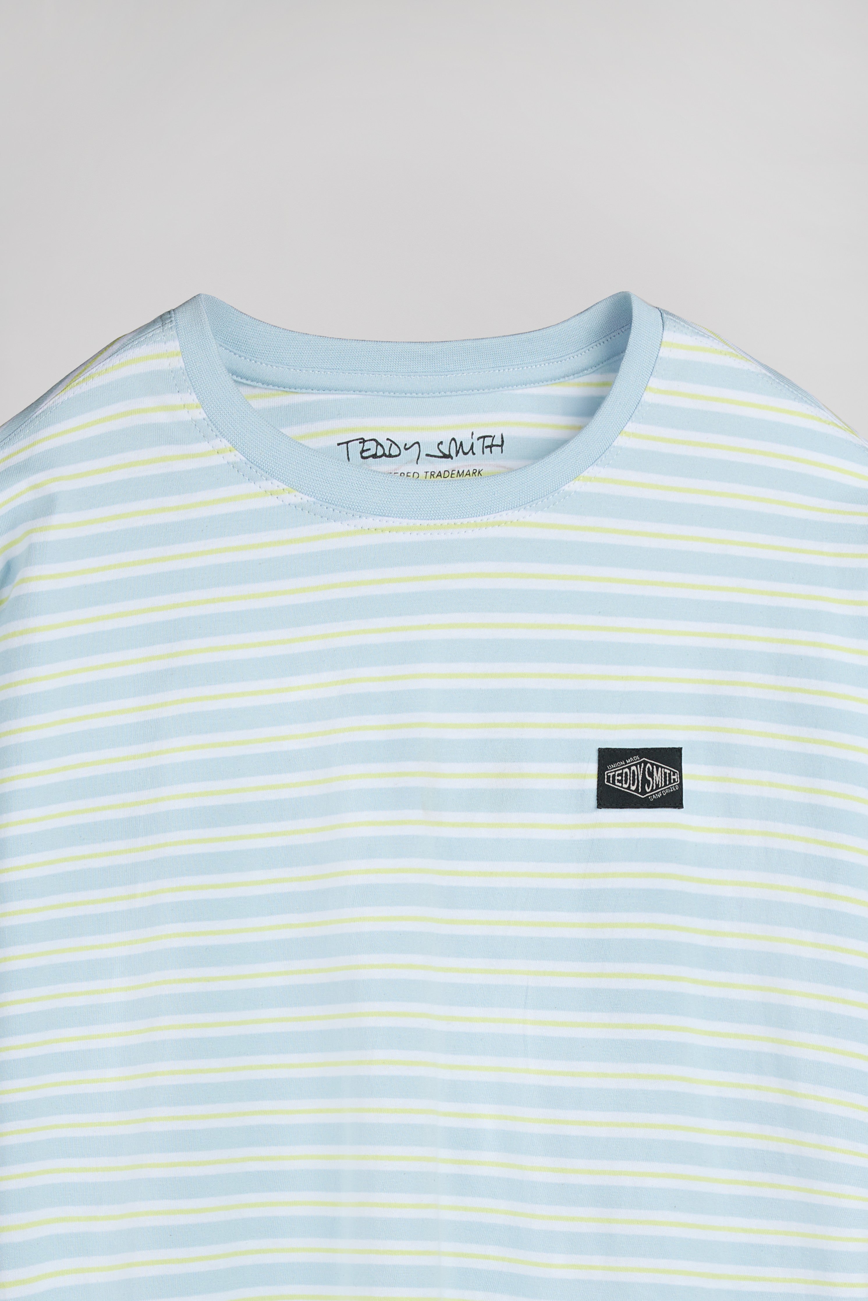 Teddy Smith T-Stry MC JR Pastel Blue t-shirt garçon rayures