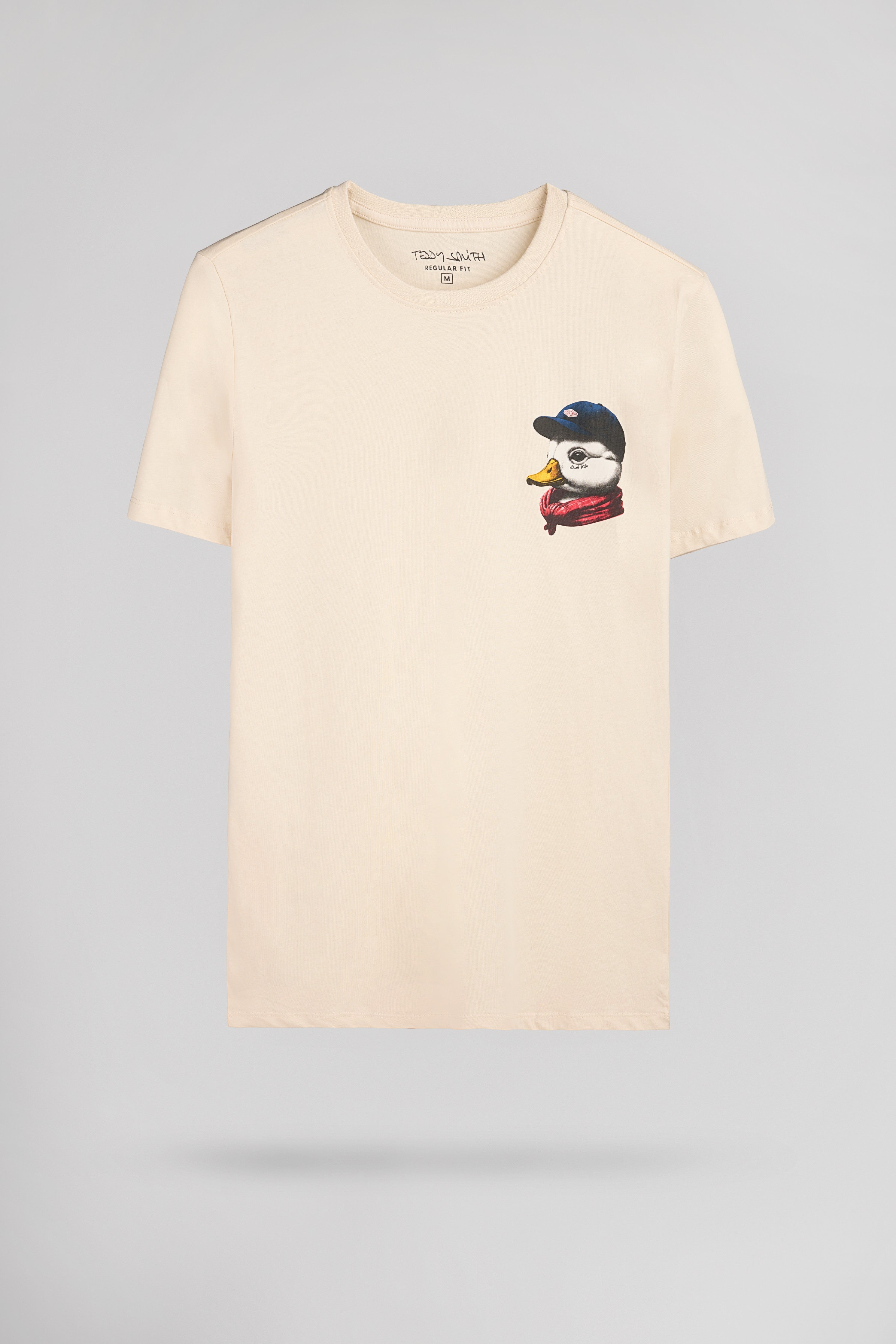 TEDDY SMITH T-DUCK MC CREAM t-shirt homme crème col rond